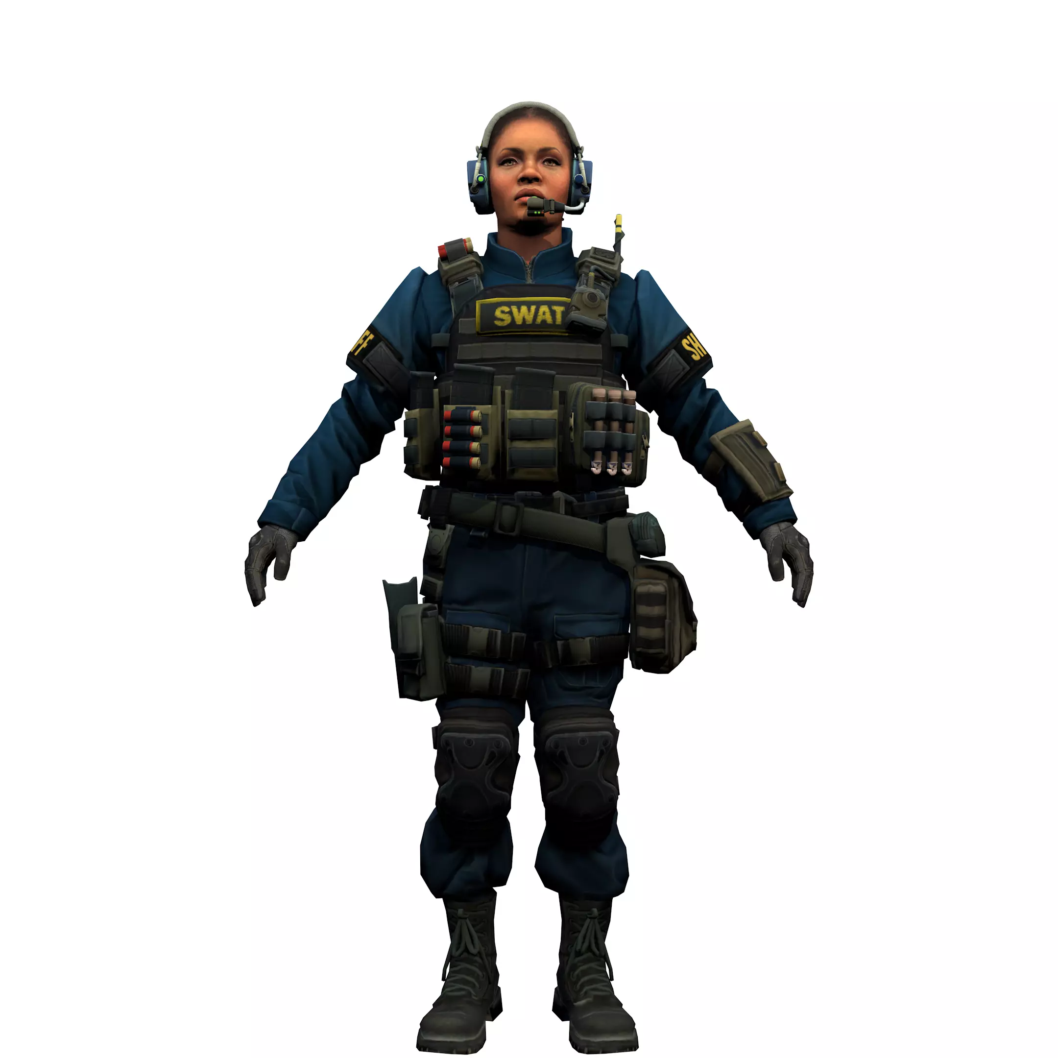 Agent from the game CSGO Commander May Jamison SWAT 3D model_0