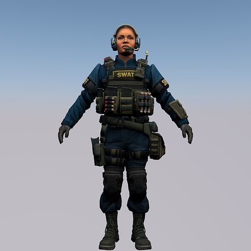 Agent from the game CSGO Commander May  Jamison SWAT 3D model