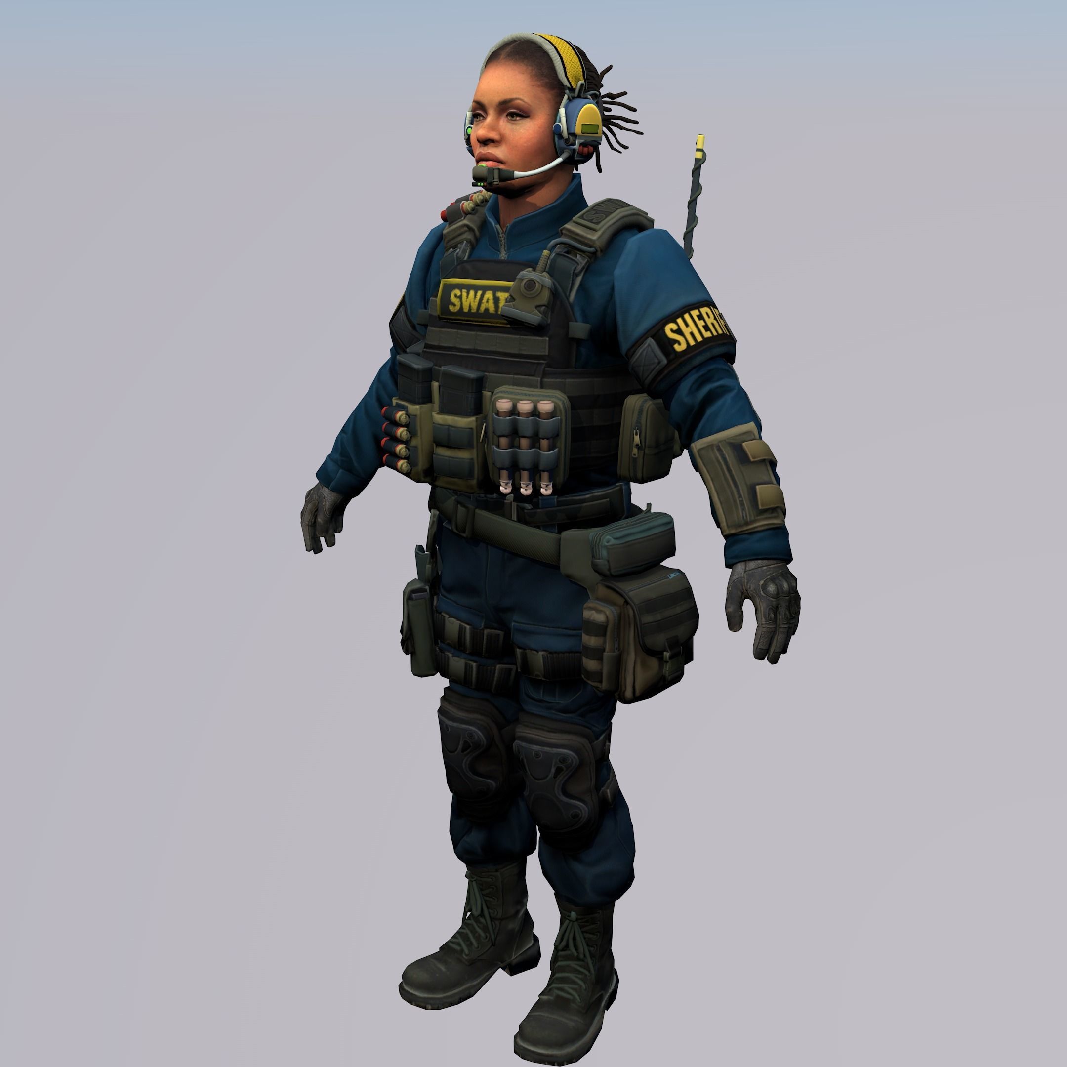 Agent from the game CSGO Commander May Jamison SWAT 3D model_4