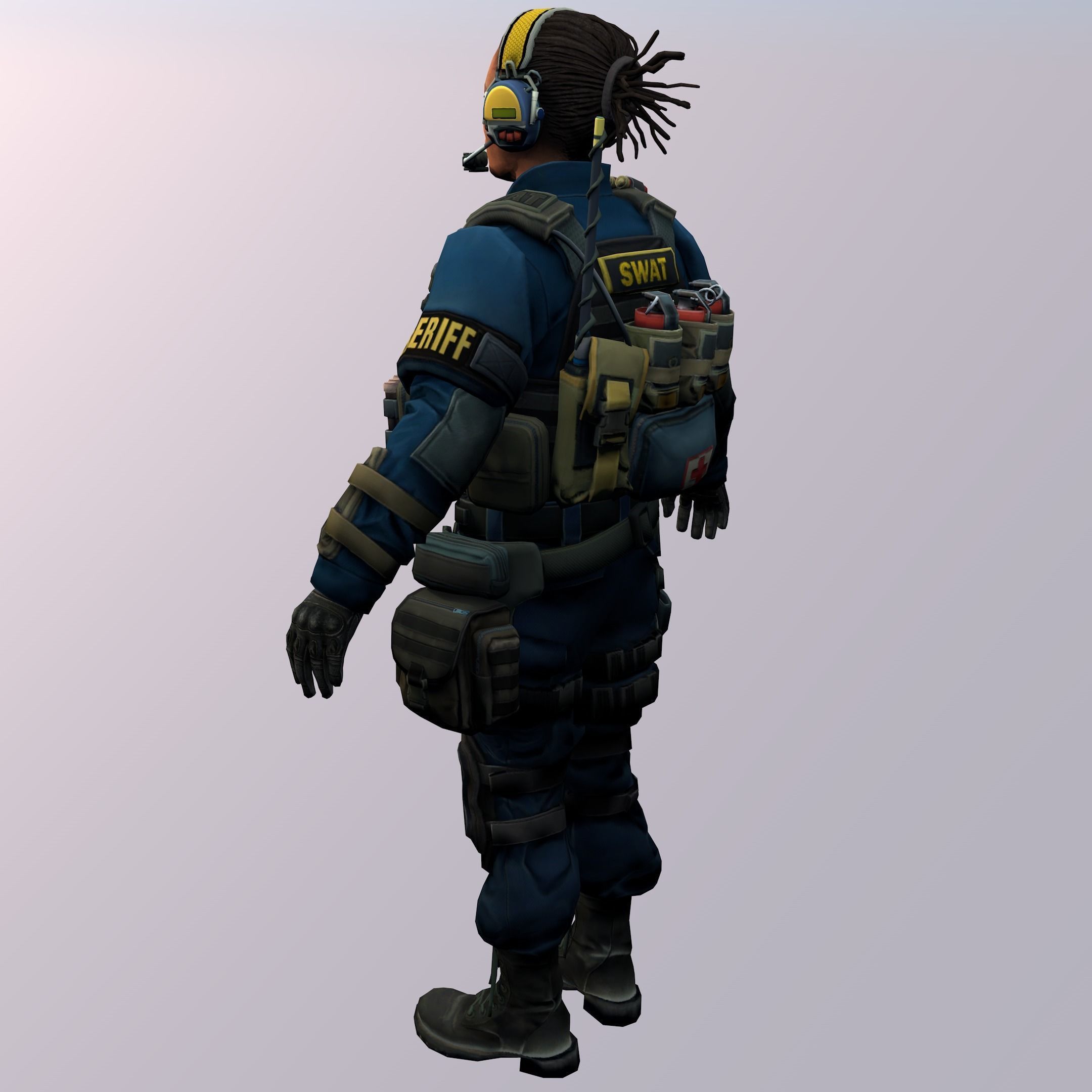 Agent from the game CSGO Commander May Jamison SWAT 3D model_5
