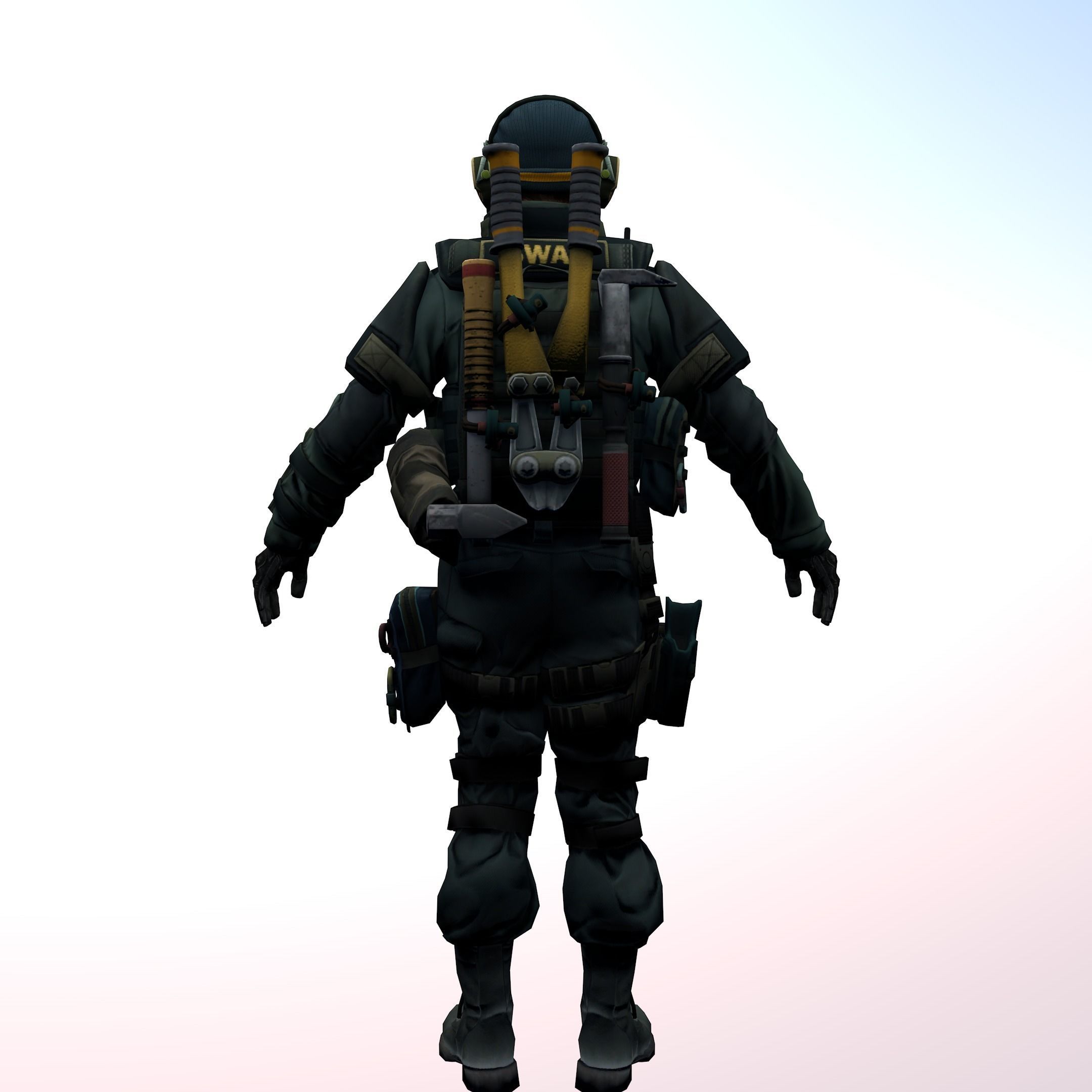 Agent from the game CSGO First Lieutenant Farlow SWAT 3D model_2