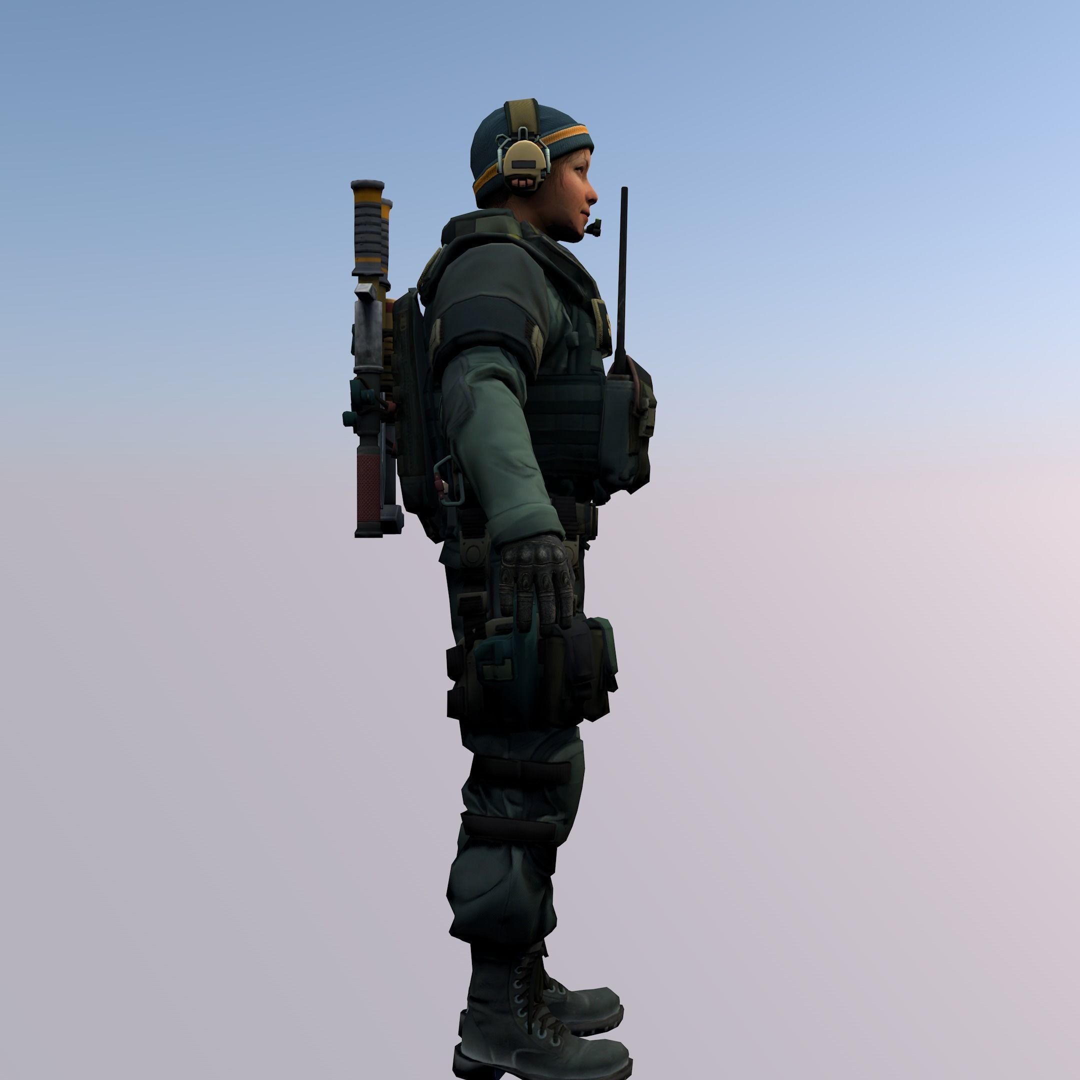 Agent from the game CSGO First Lieutenant Farlow SWAT 3D model_1