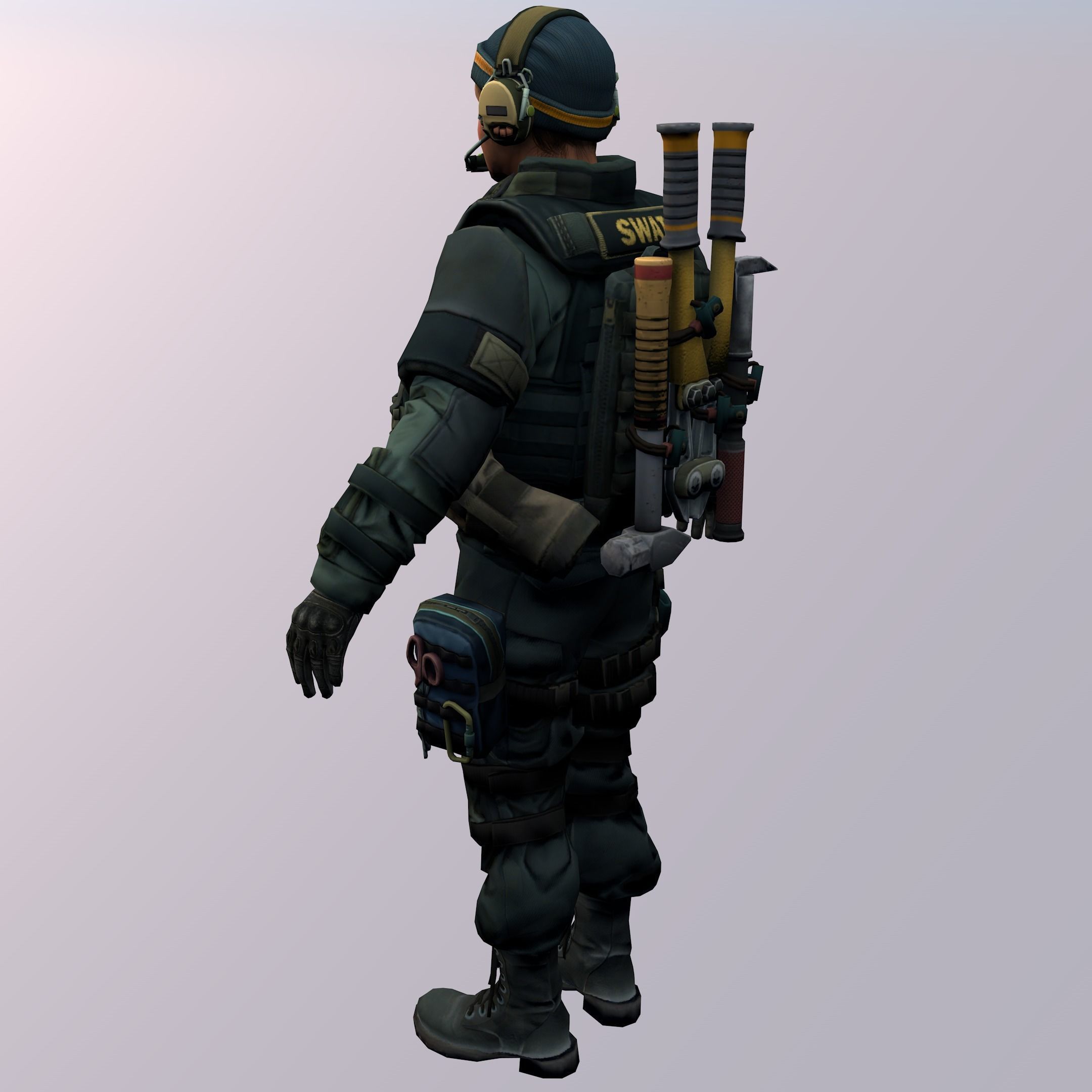 Agent from the game CSGO First Lieutenant Farlow SWAT 3D model_5