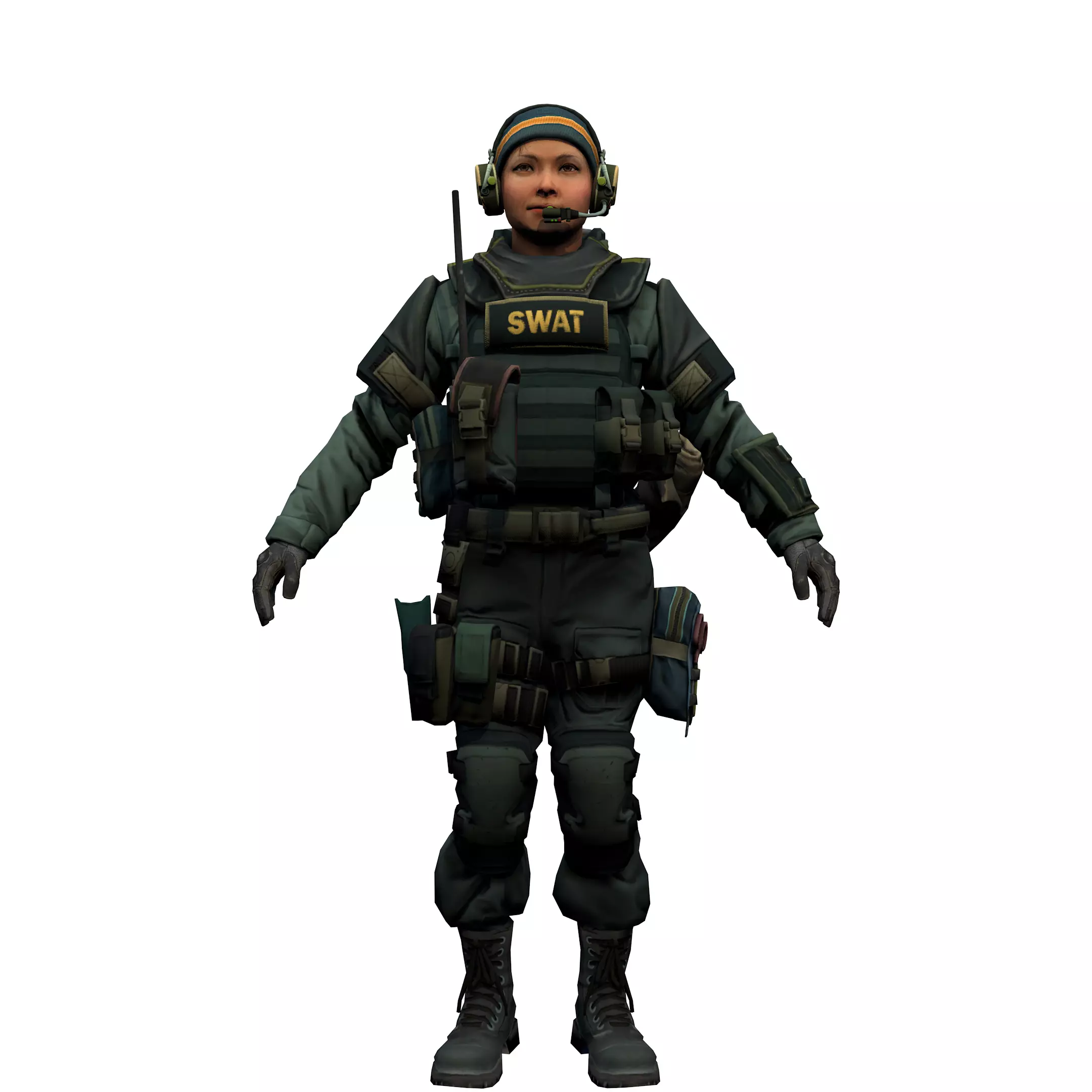 Agent from the game CSGO First Lieutenant Farlow SWAT 3D model_0