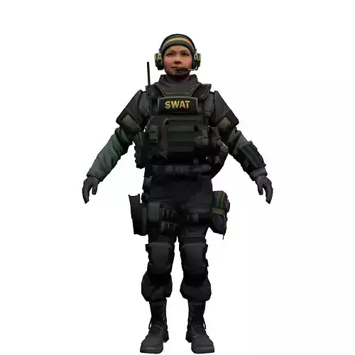 Agent from the game CSGO First Lieutenant Farlow SWAT 3D model
