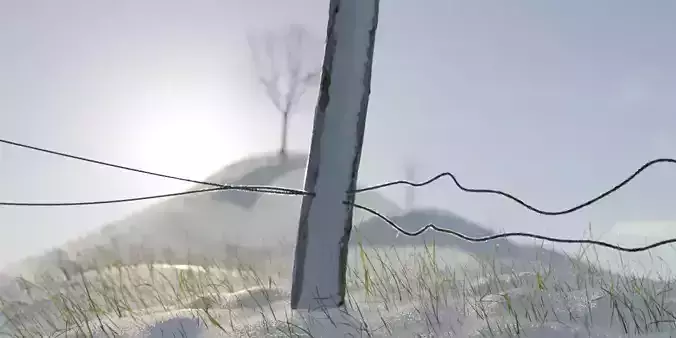 Photorealistic Wooden Post