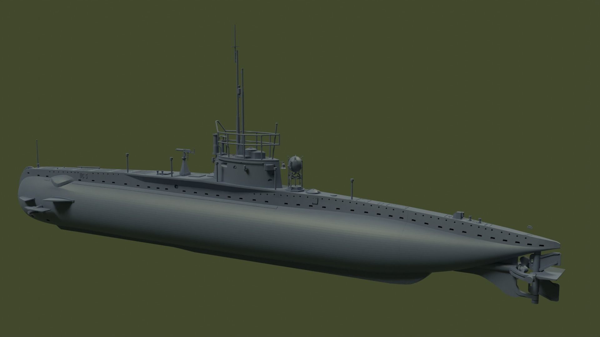 SM UC 5 U-boat - RC 3D print model_3