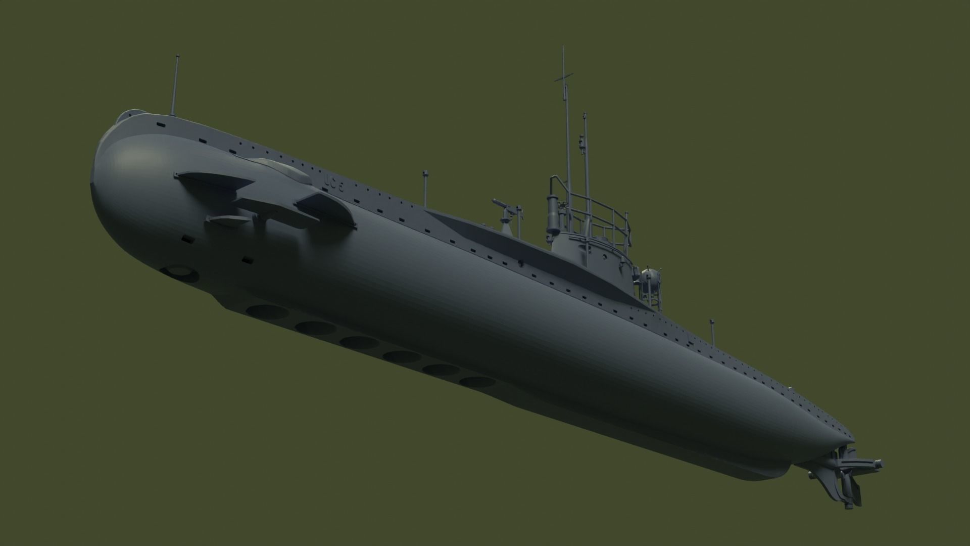 SM UC 5 U-boat - RC 3D print model_12