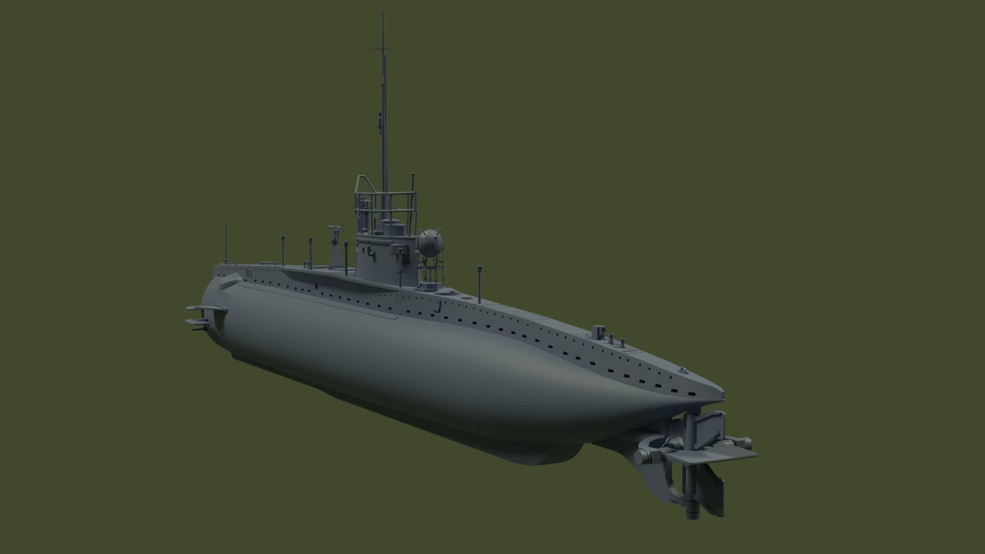 SM UC 5 U-boat - RC 3D print model_4