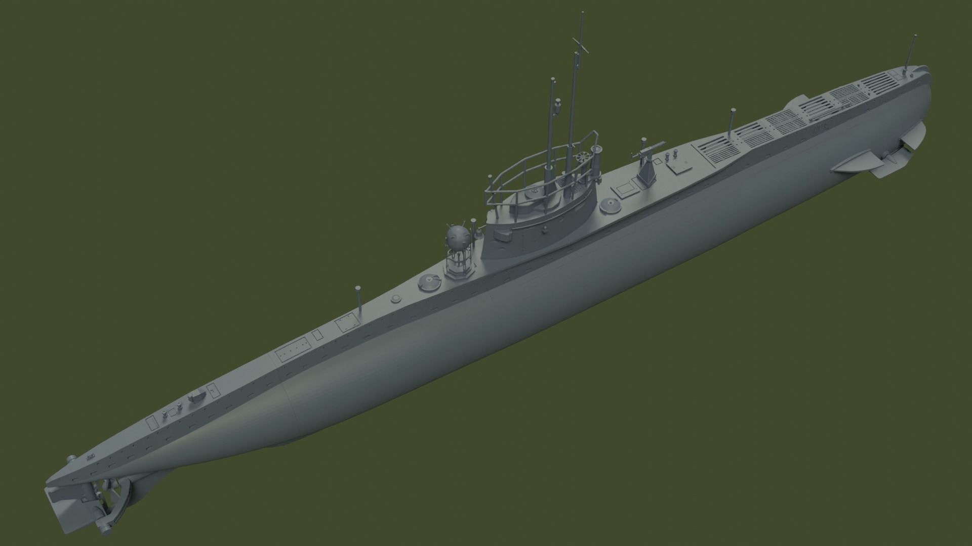 SM UC 5 U-boat - RC 3D print model_11
