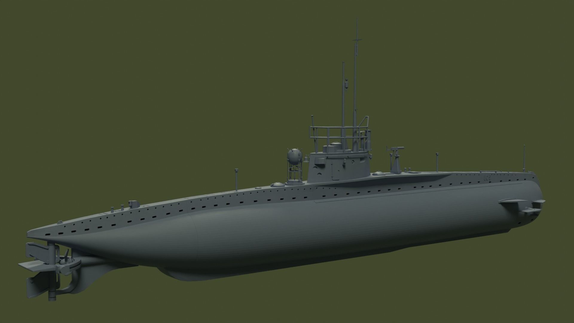 SM UC 5 U-boat - RC 3D print model_6