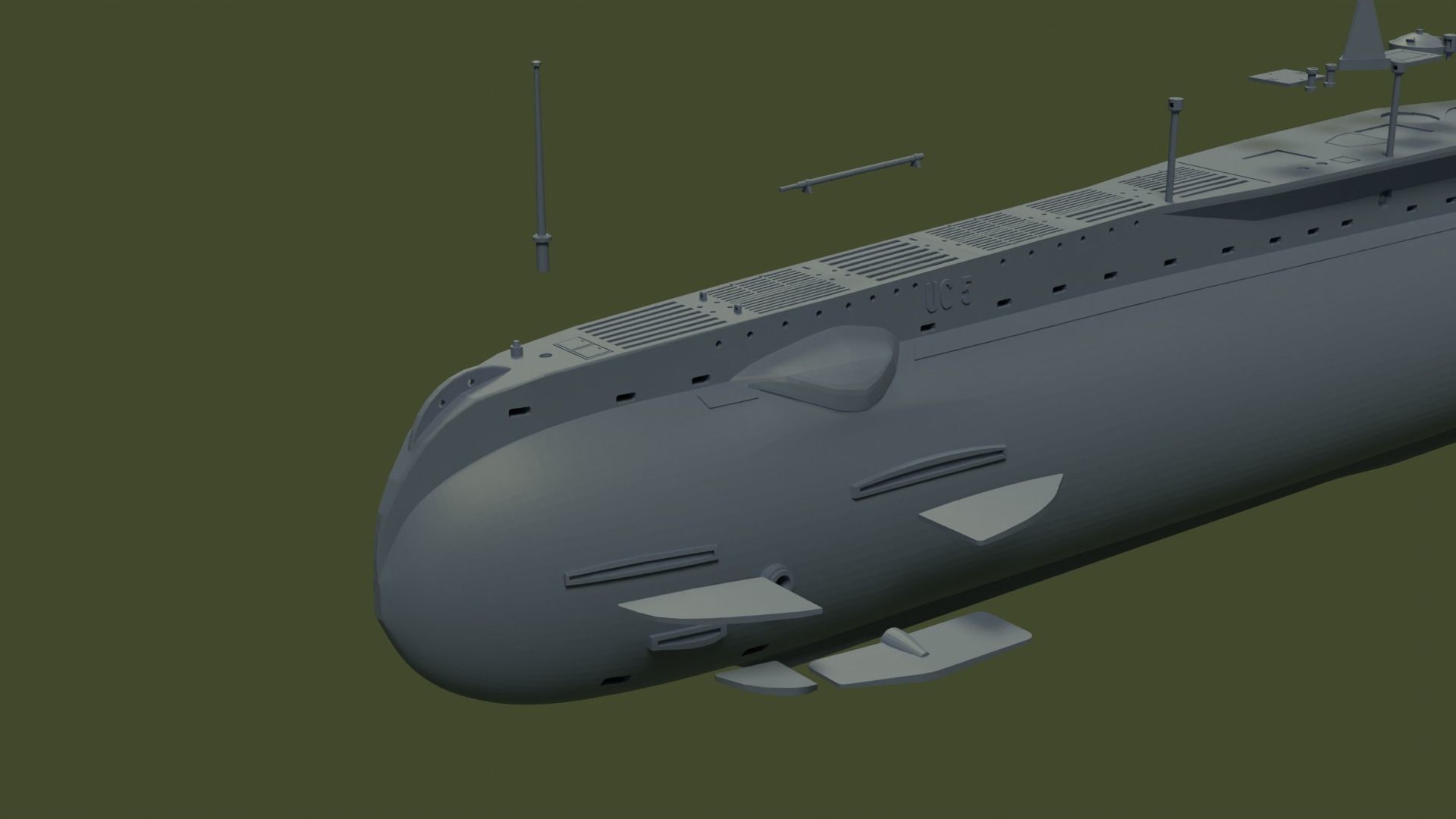 SM UC 5 U-boat - RC 3D print model_18