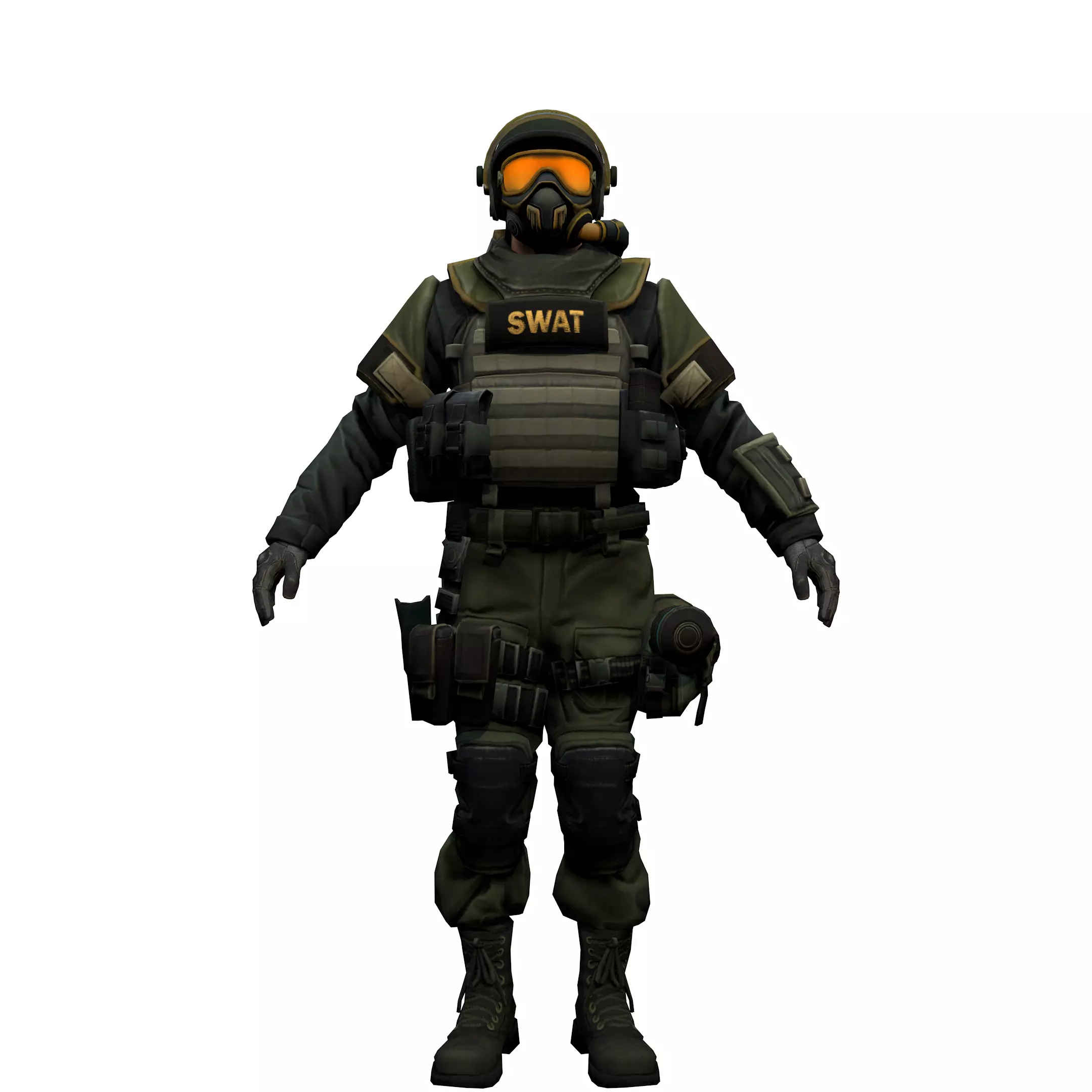 Agent from the game CSGO Biosecurity Specialist SWAT 3D model