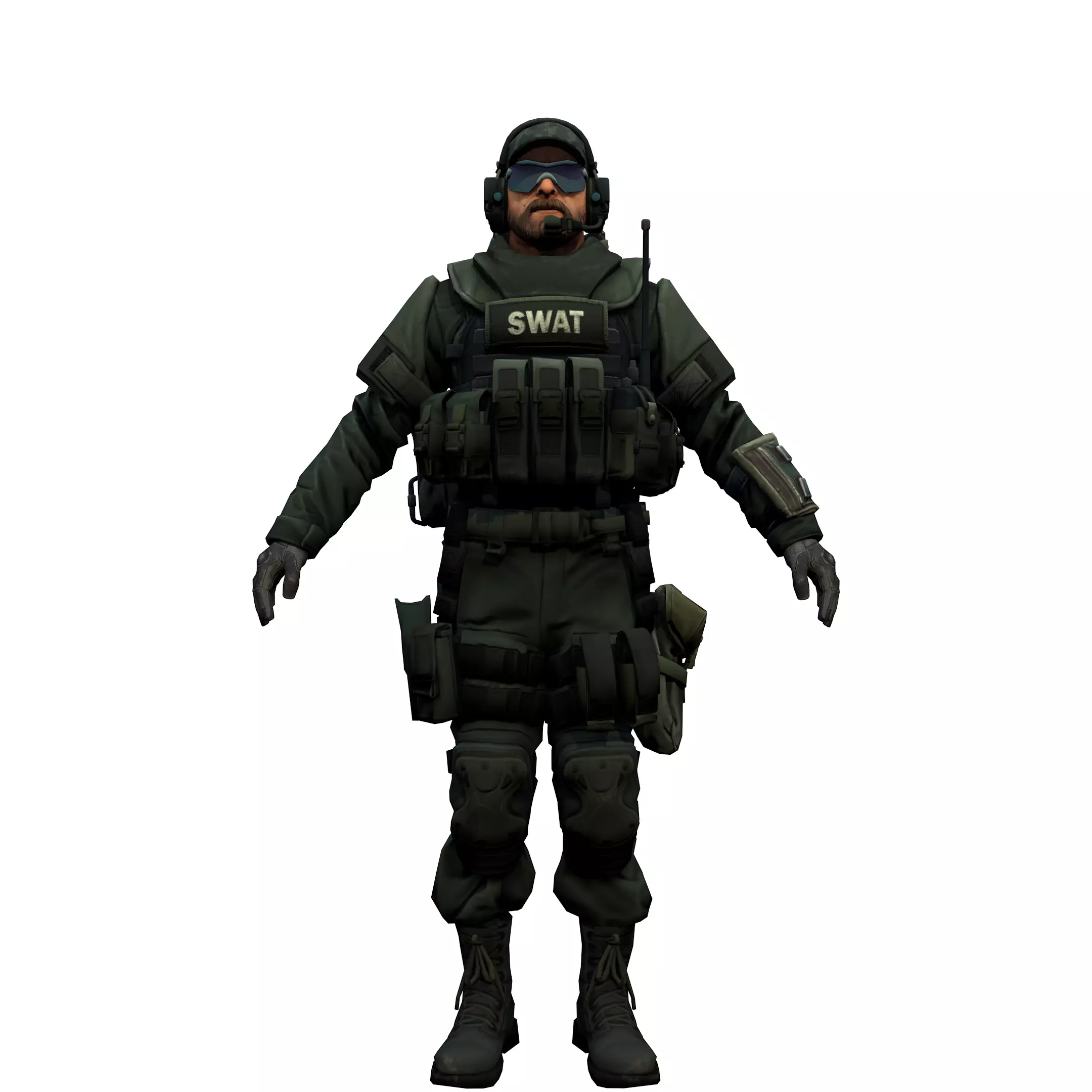 Agent from the game CSGO Sergeant Bombson SWAT 3D model_0