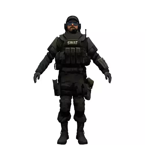 Agent from the game CSGO  Sergeant Bombson SWAT 3D model