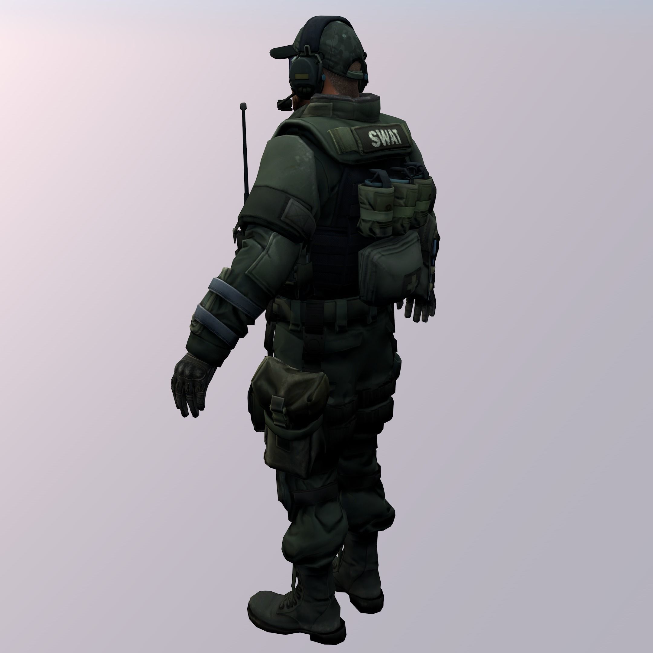 Agent from the game CSGO Sergeant Bombson SWAT 3D model_5