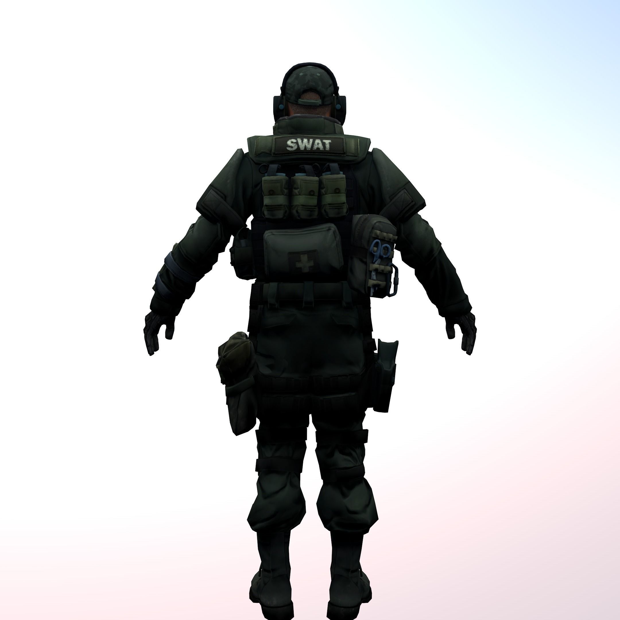Agent from the game CSGO Sergeant Bombson SWAT 3D model_2