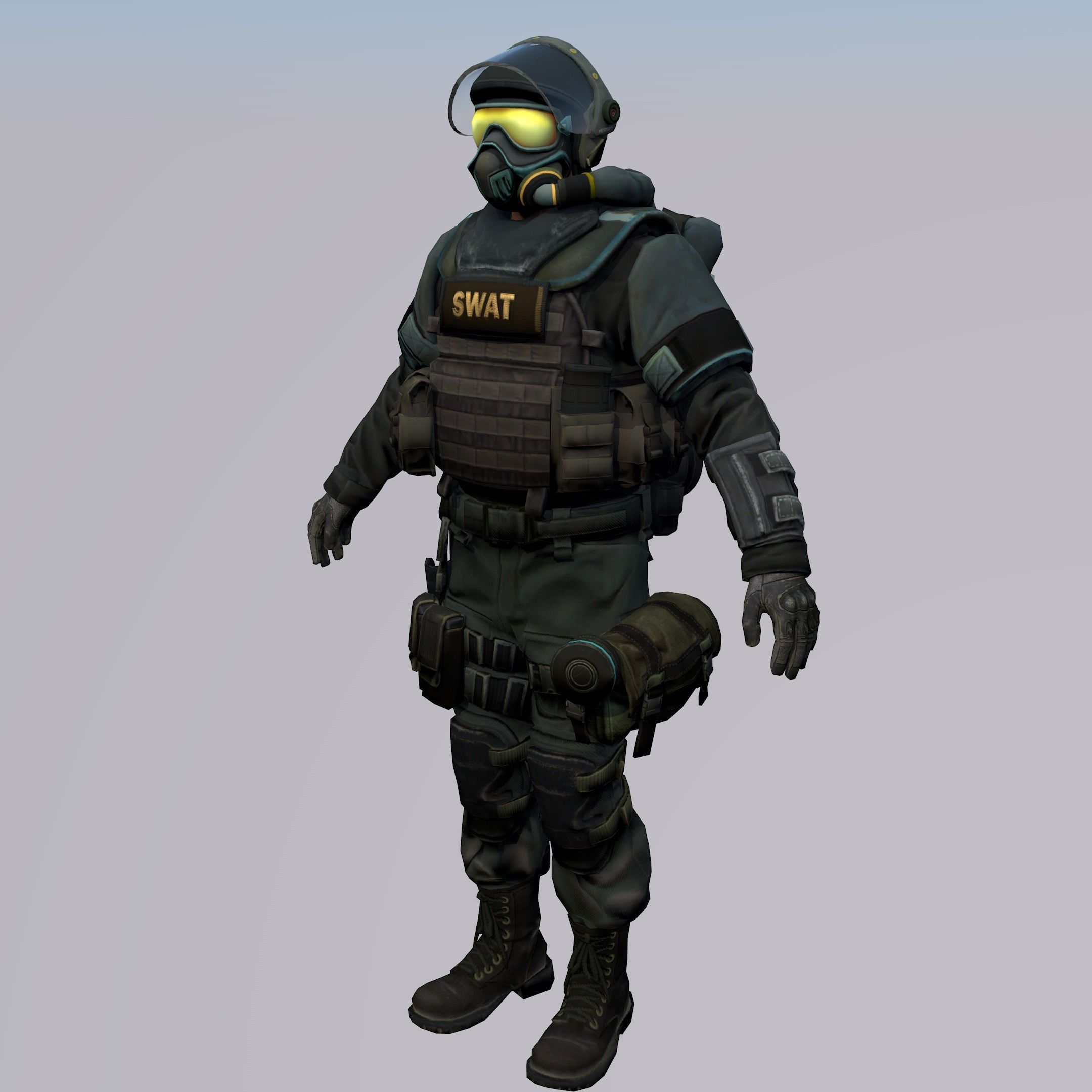 Agent from the game CSGO Chemical Protection Specialist SWAT 3D model_4