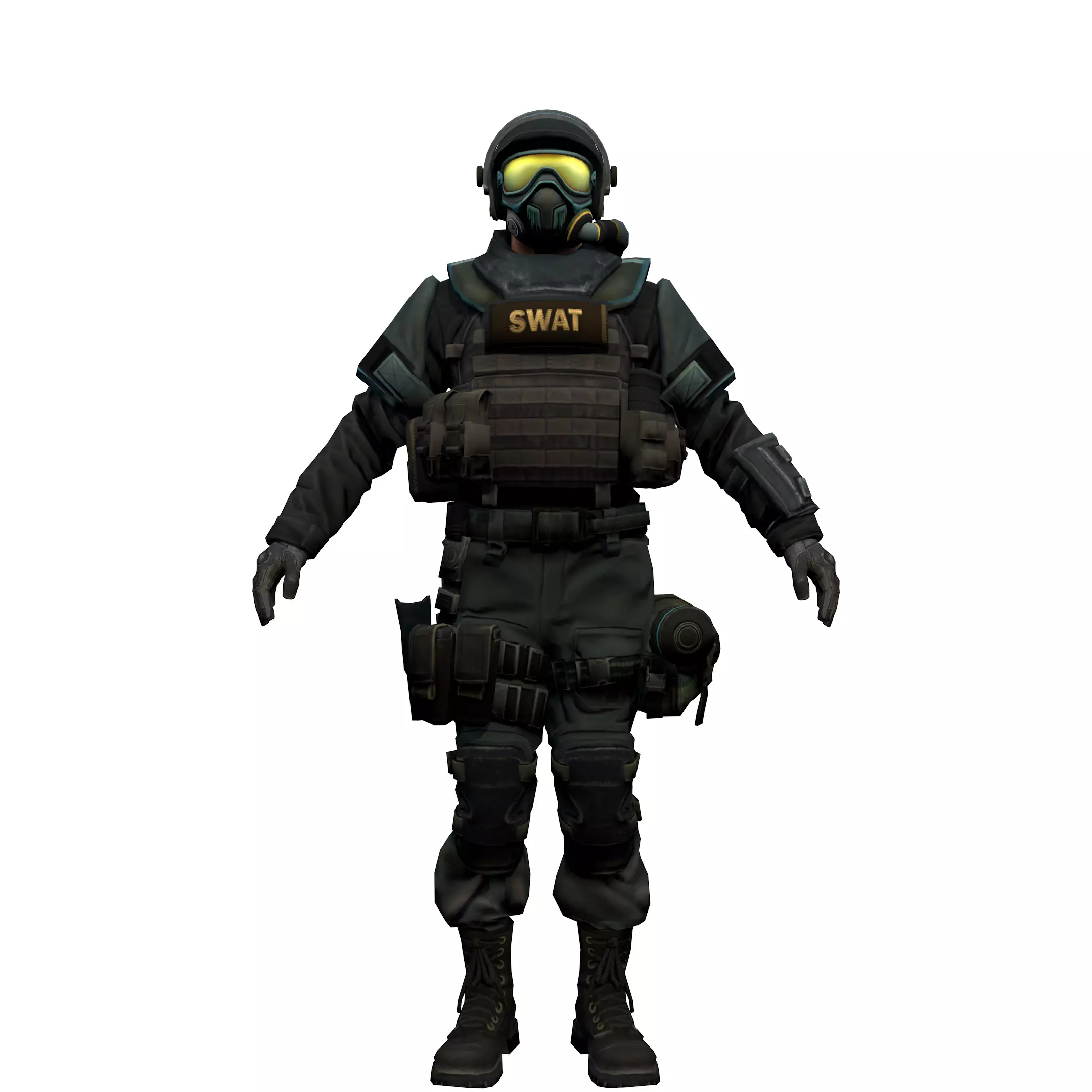 Agent from the game CSGO Chemical Protection Specialist SWAT 3D model_0