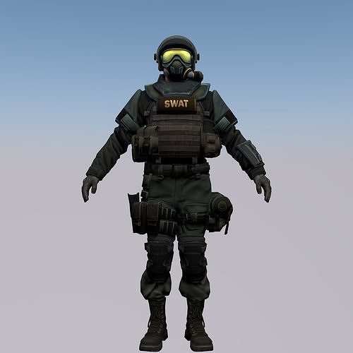 Agent from the game CSGO Chemical Protection Specialist SWAT 3D model