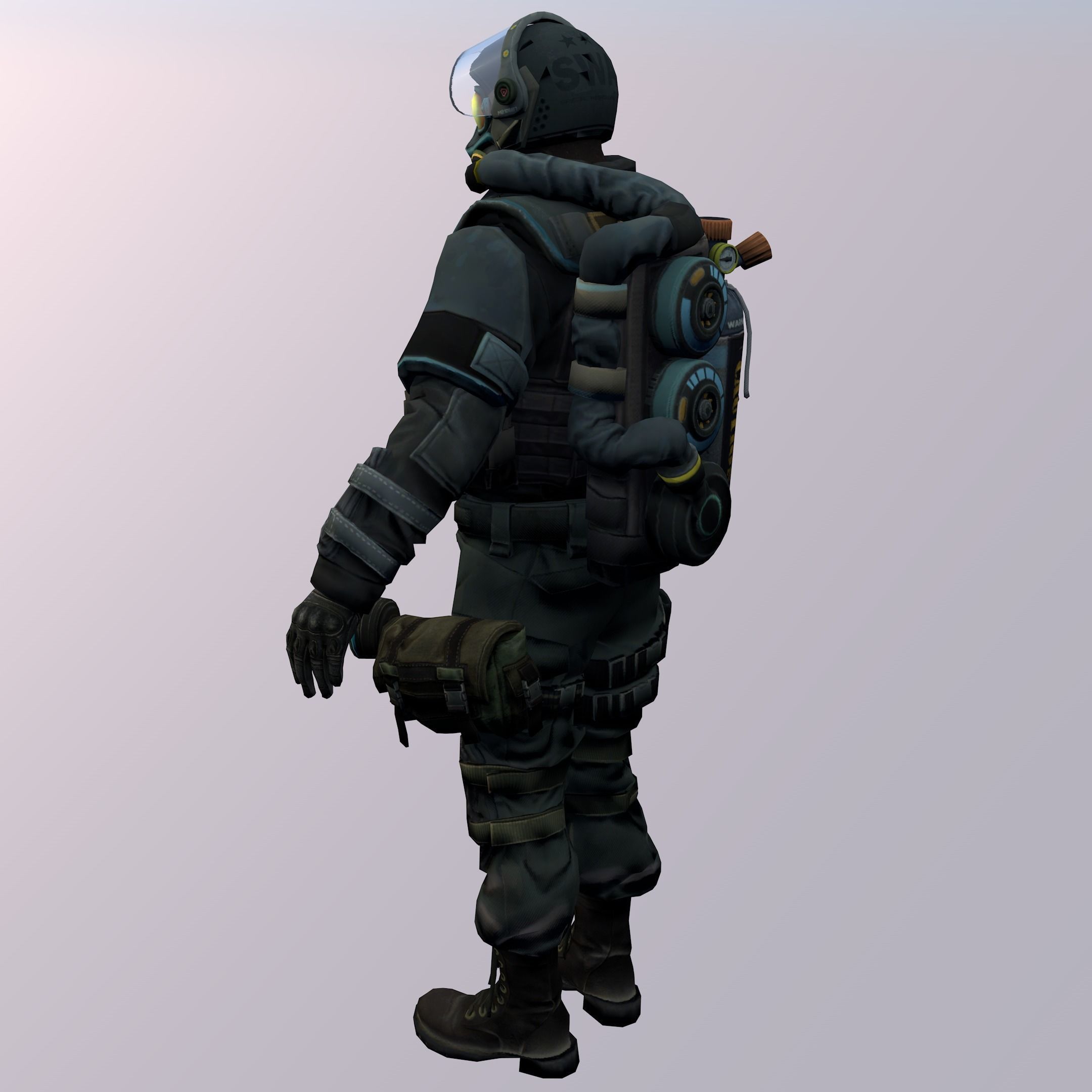Agent from the game CSGO Chemical Protection Specialist SWAT 3D model_5