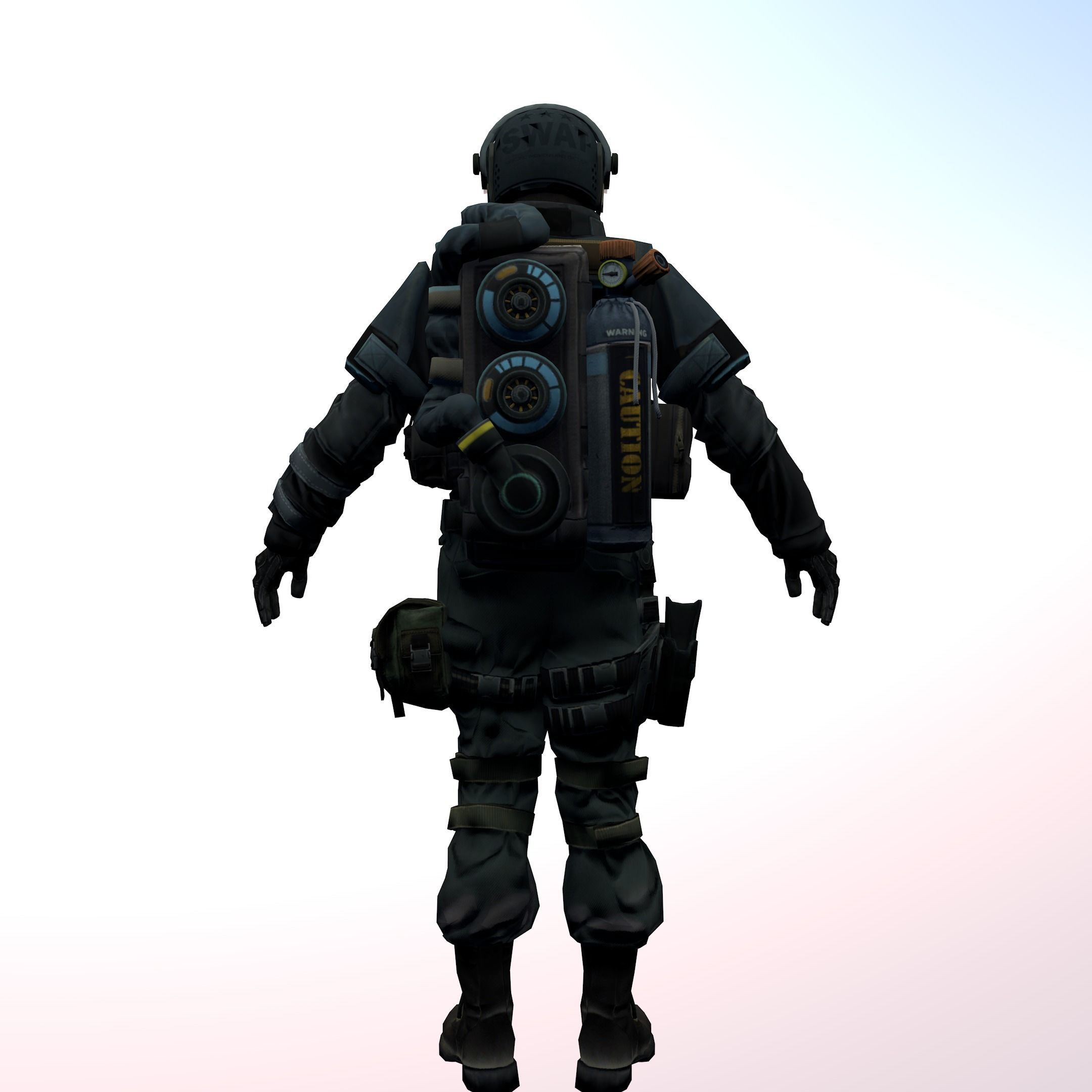 Agent from the game CSGO Chemical Protection Specialist SWAT 3D model_2