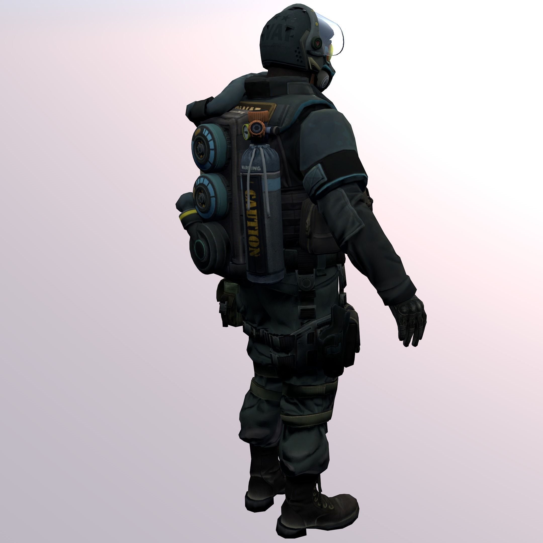 Agent from the game CSGO Chemical Protection Specialist SWAT 3D model_6