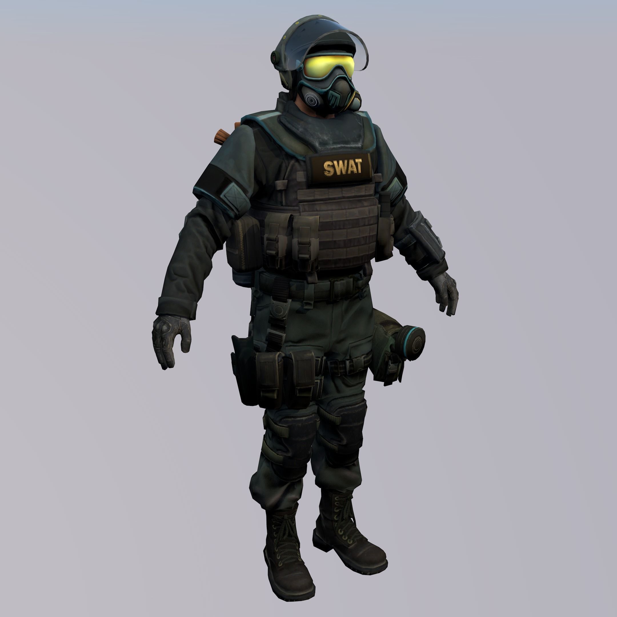 Agent from the game CSGO Chemical Protection Specialist SWAT 3D model_3