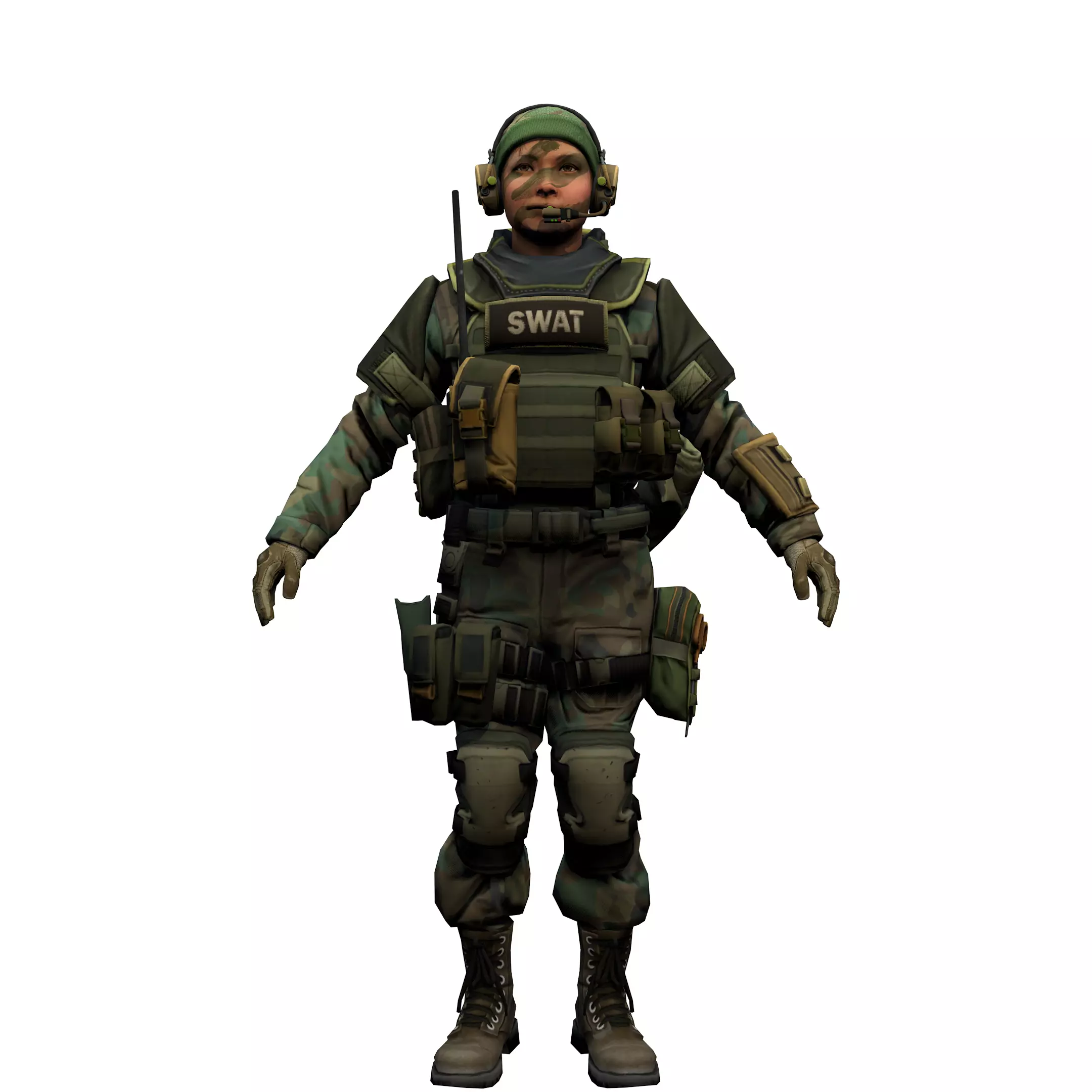 Agent from the game CSGO Lieutenant Forester Farlow SWAT 3D model