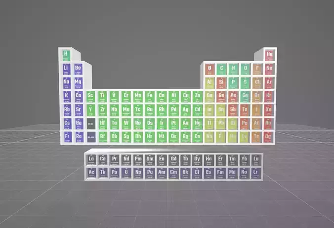 The 3D Periodic Table Free 3D model