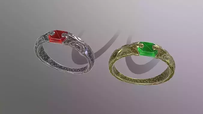 Ring 4 two rings with stones