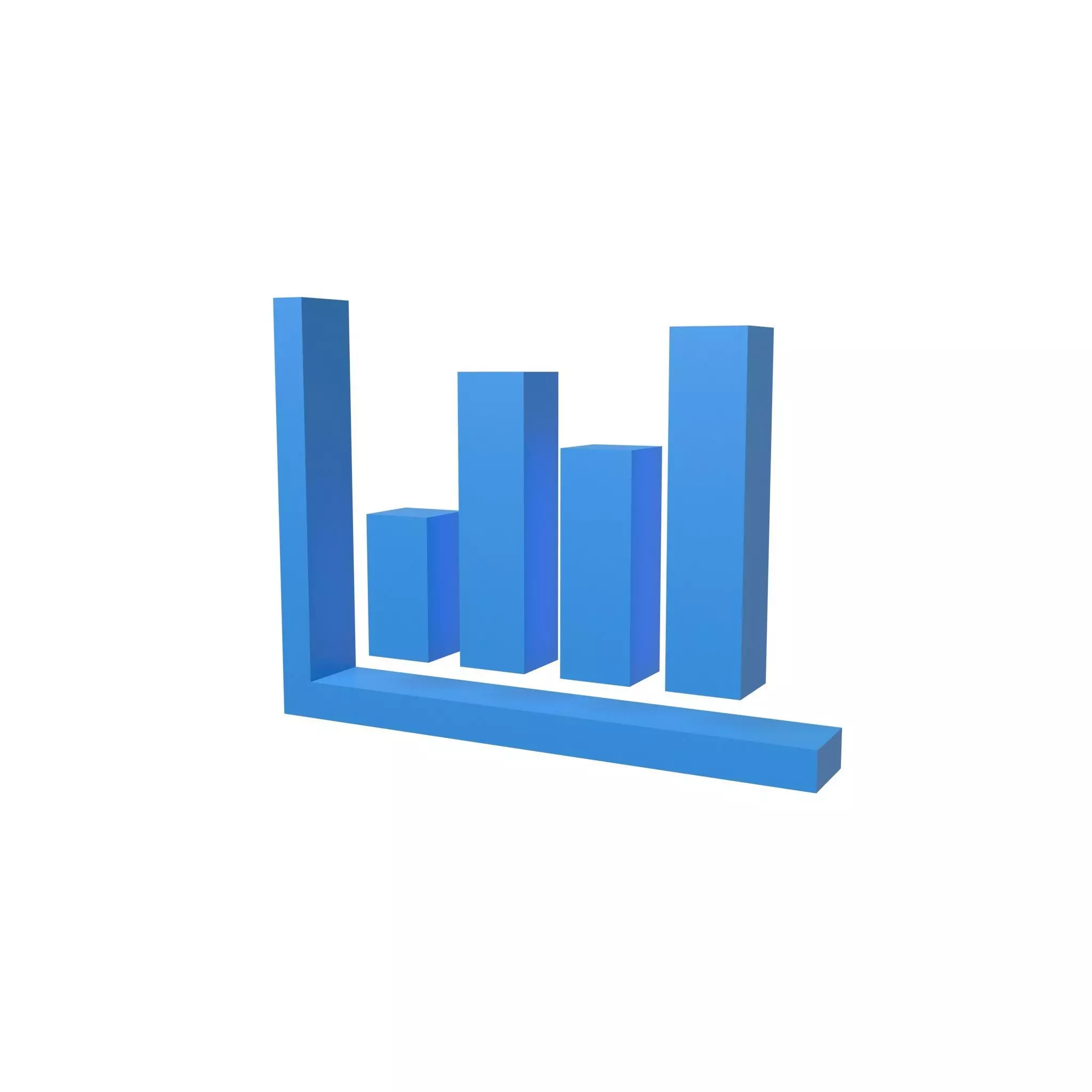 Bar Graph Icon v1 002 Low-poly 3D model_0