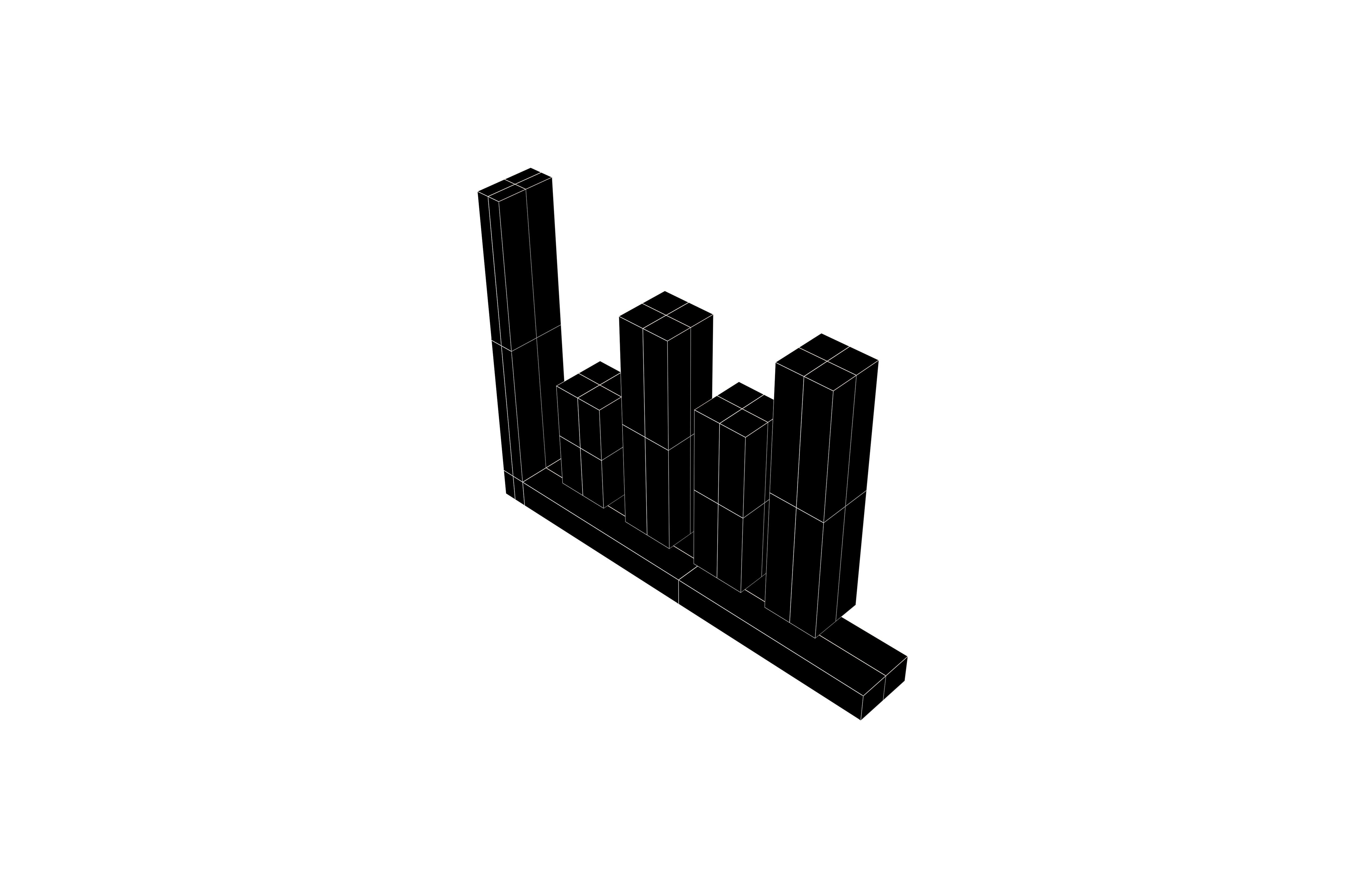Bar Graph Icon v1 002 Low-poly 3D model_6