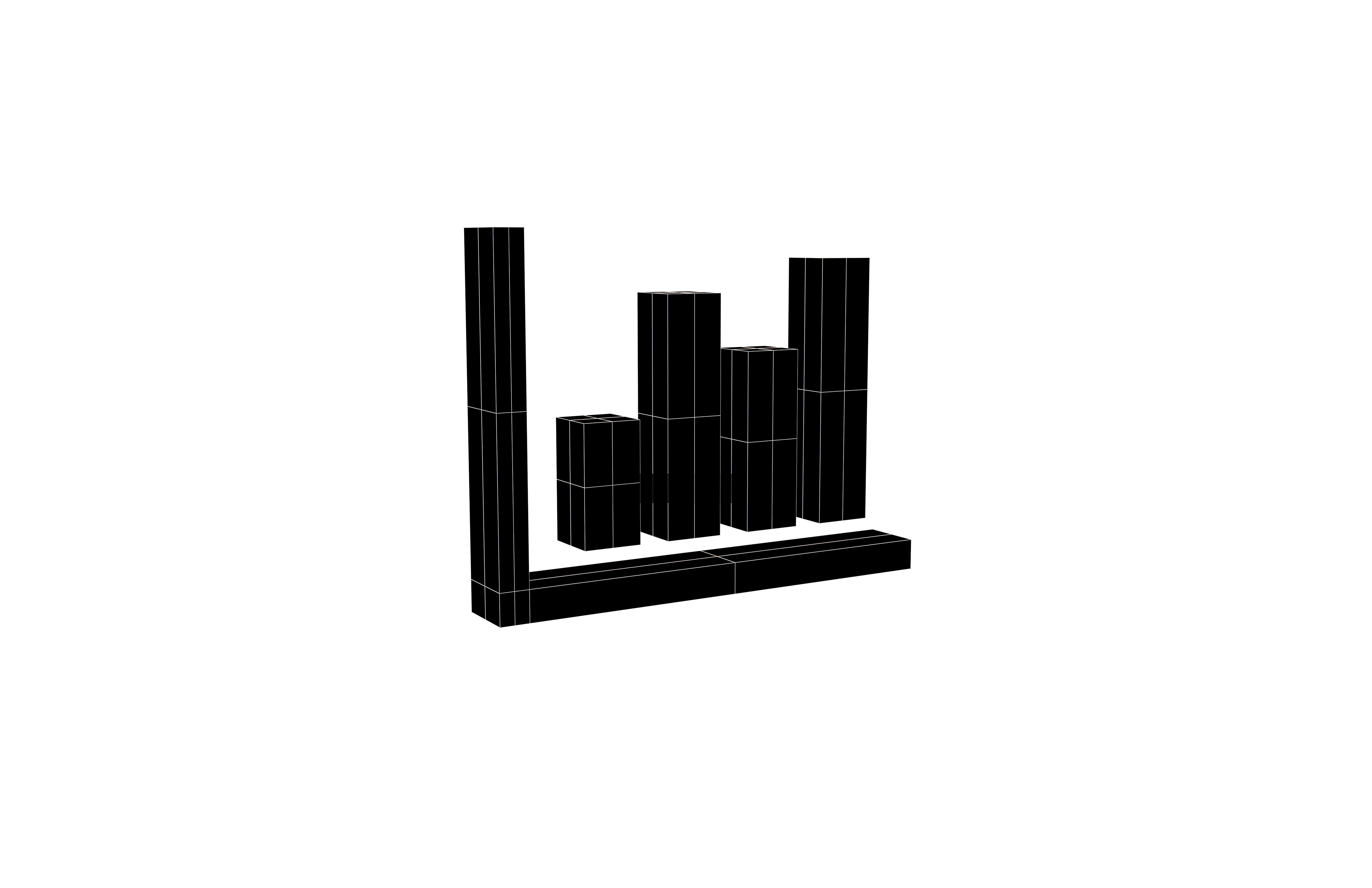 Bar Graph Icon v1 002 Low-poly 3D model_5