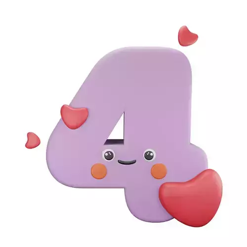 Character Number Four 4