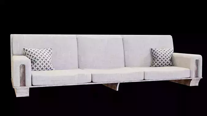 Minimalist Couch with Cushions