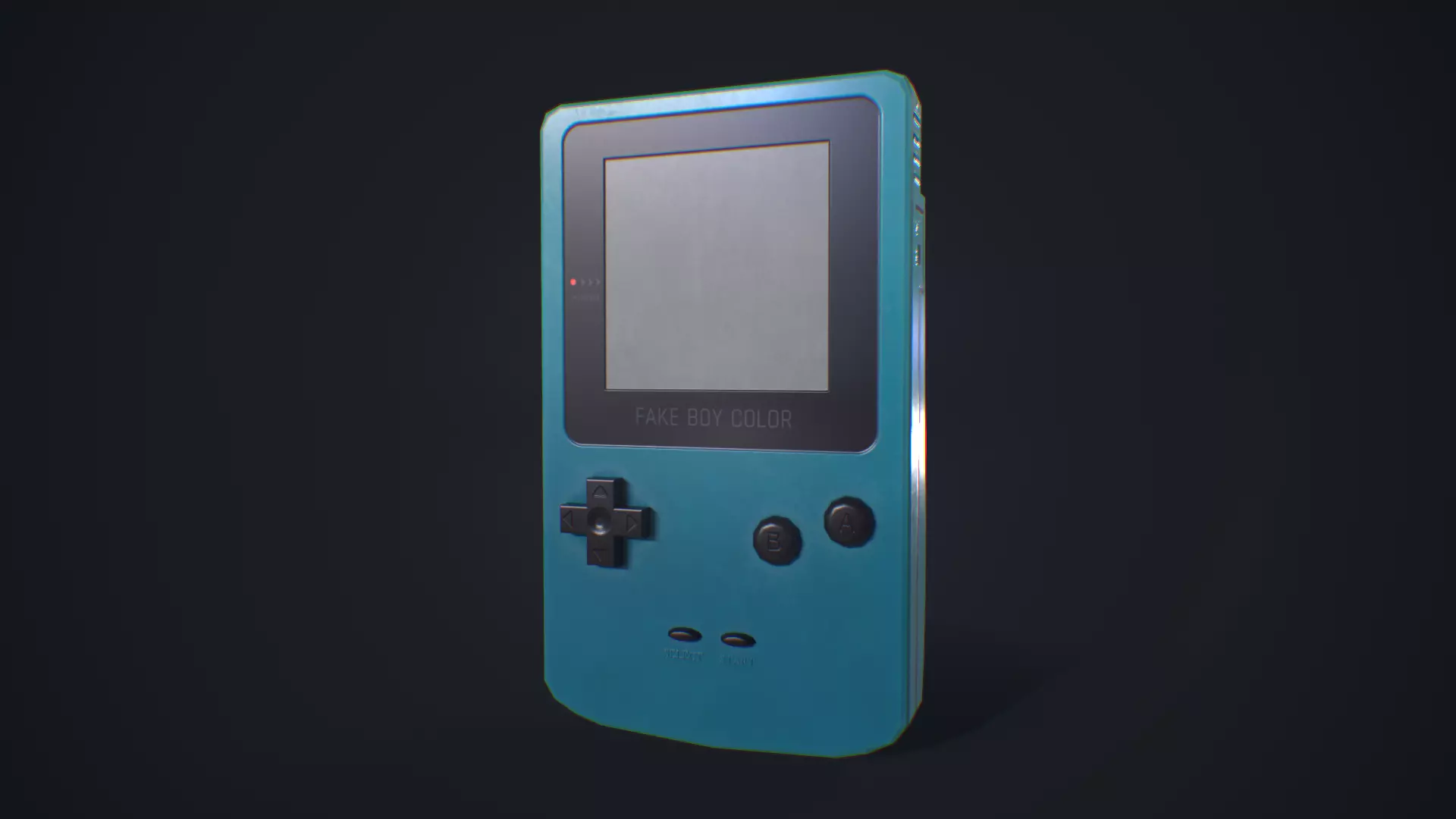 Portable Videogame Console - Fake Boy Color Low-poly 3D model_0