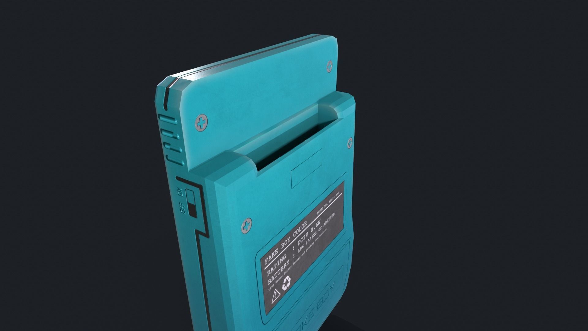 Portable Videogame Console - Fake Boy Color Low-poly 3D model_7
