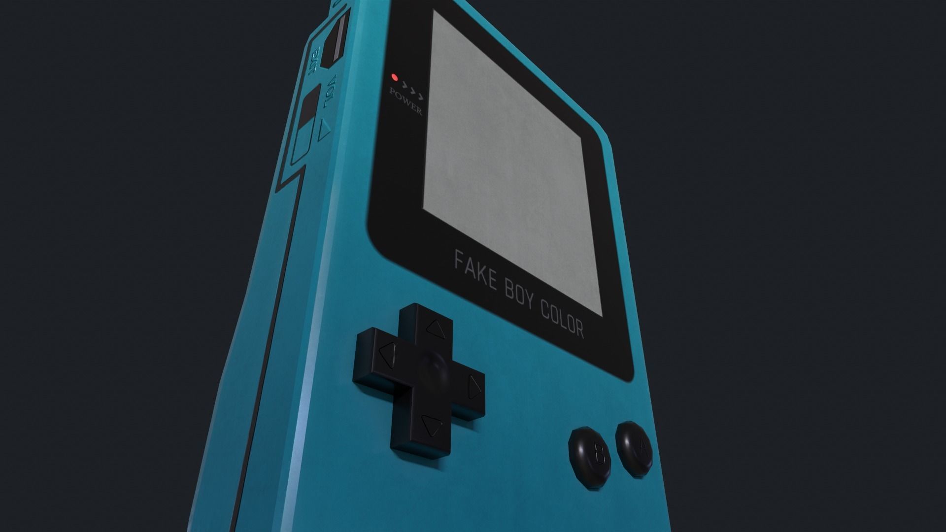 Portable Videogame Console - Fake Boy Color Low-poly 3D model_4