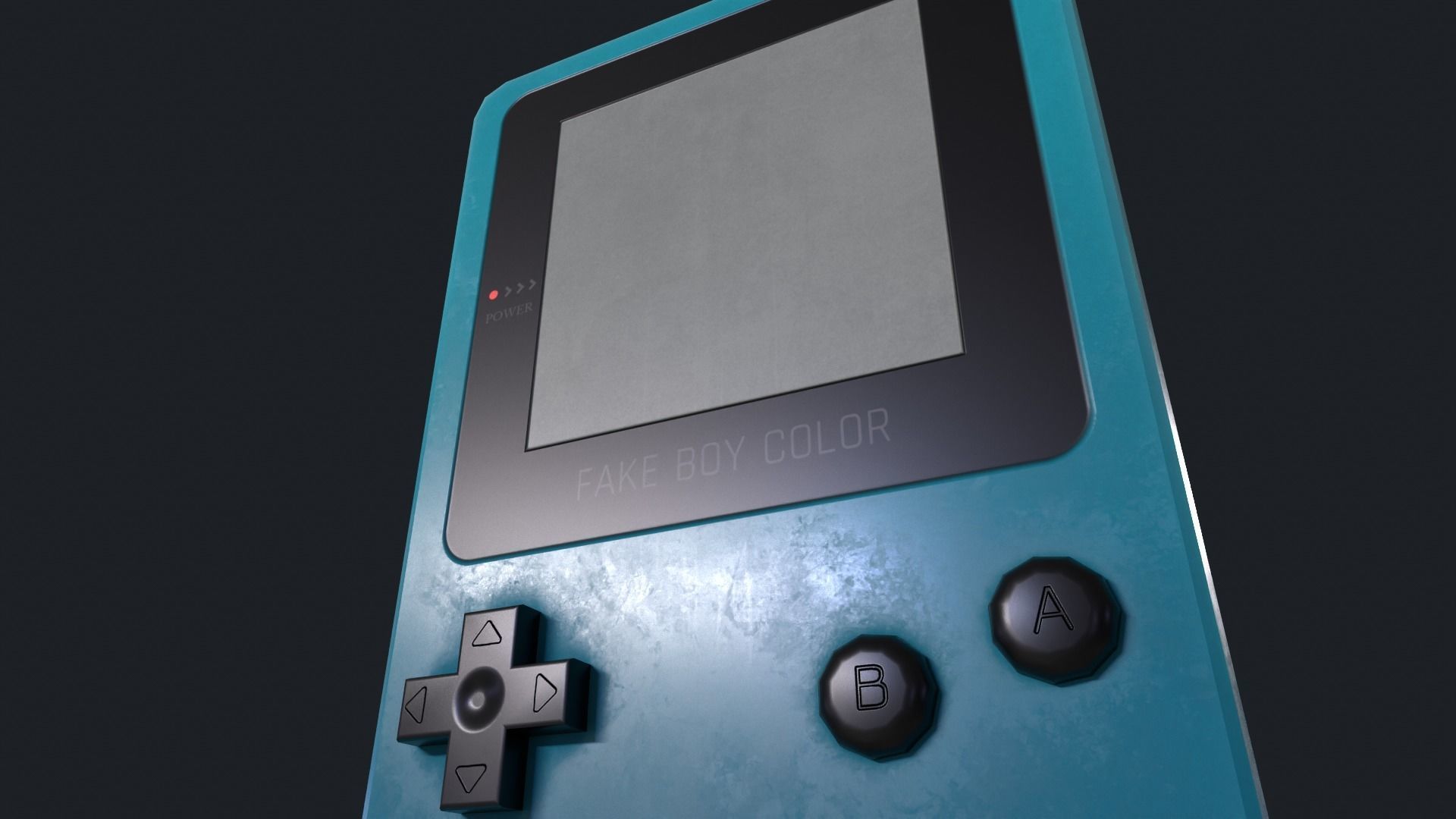 Portable Videogame Console - Fake Boy Color Low-poly 3D model_3