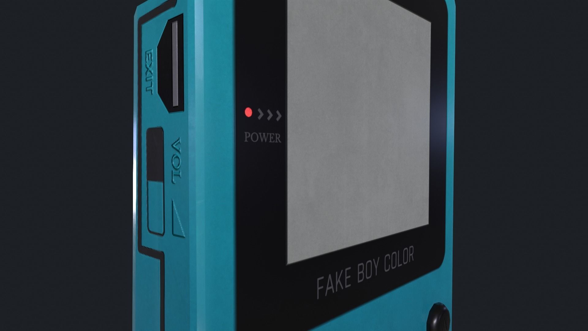 Portable Videogame Console - Fake Boy Color Low-poly 3D model_10
