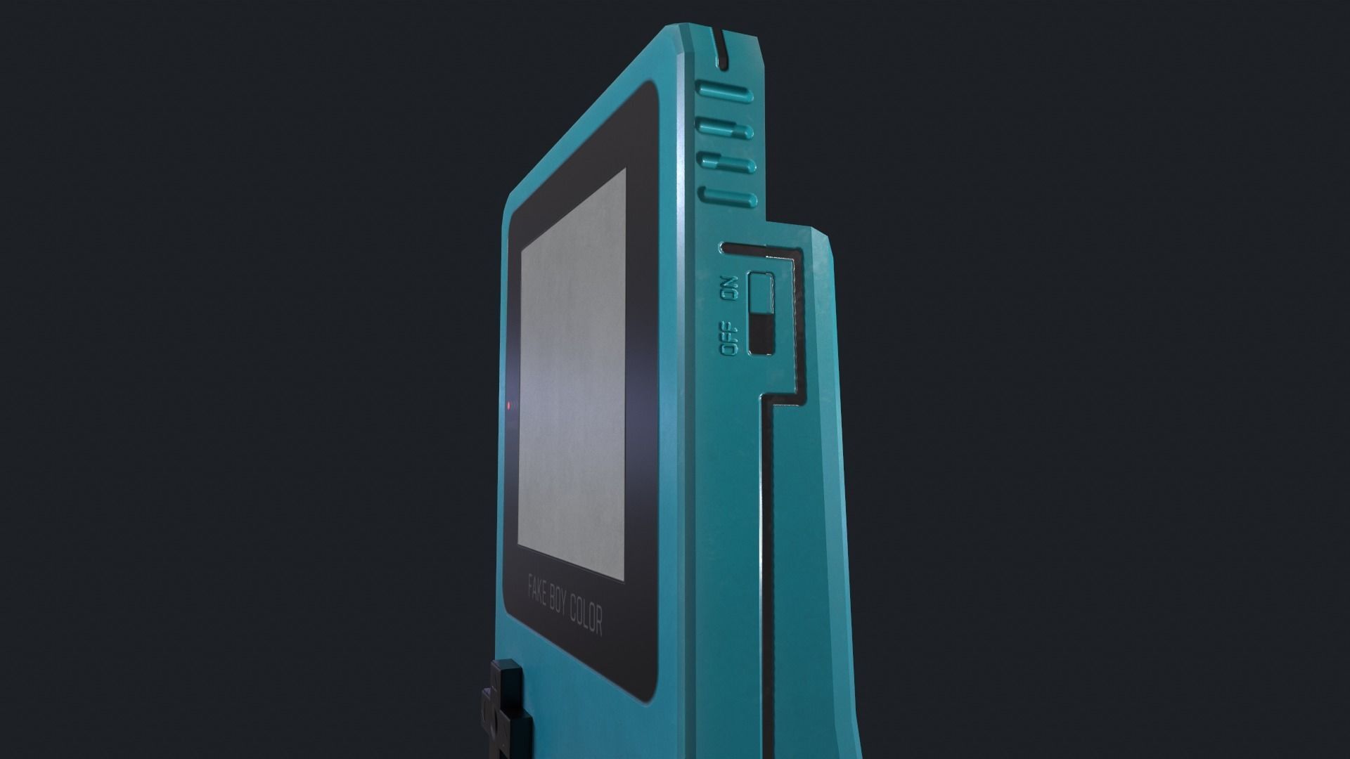 Portable Videogame Console - Fake Boy Color Low-poly 3D model_6