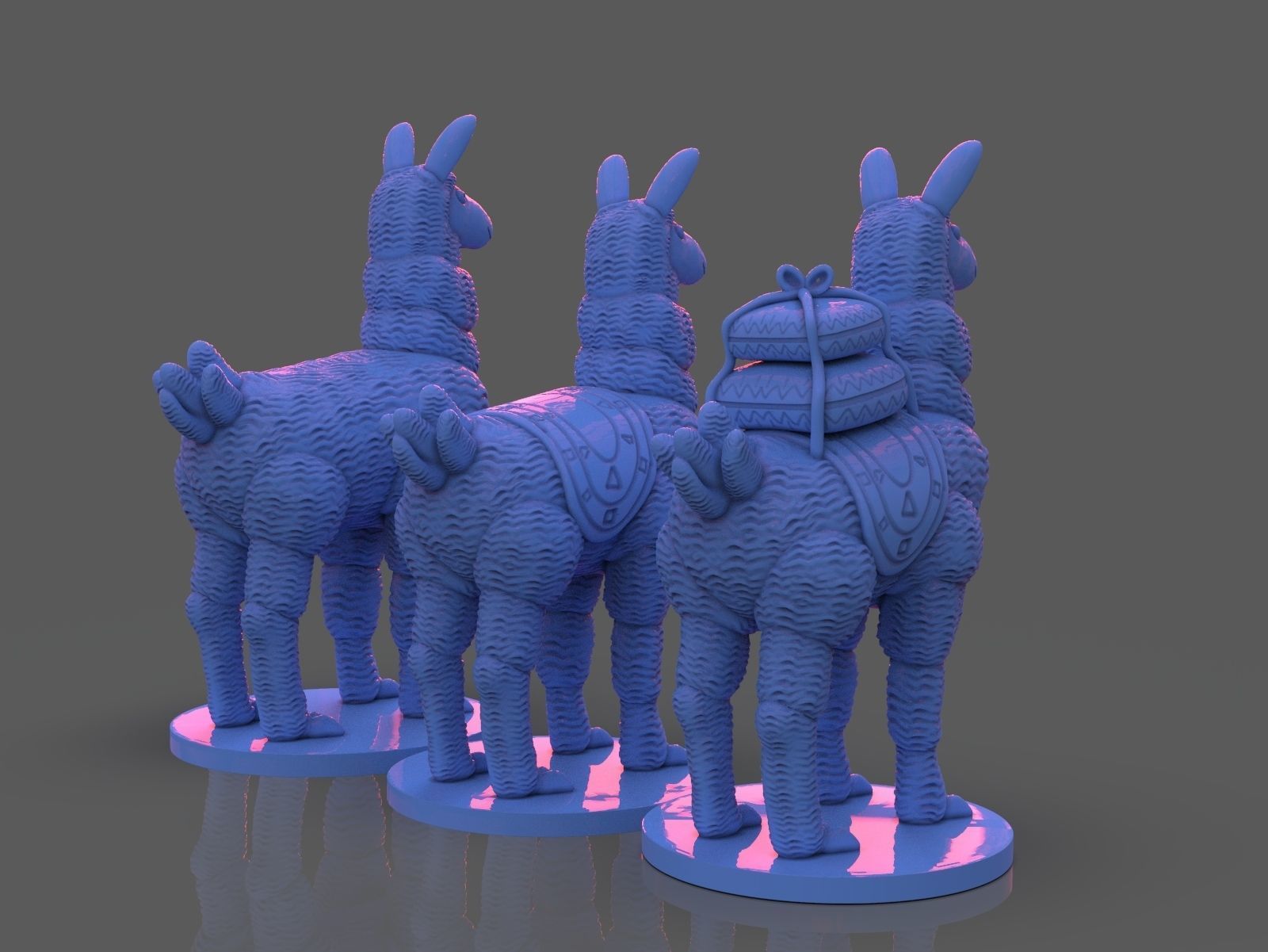 Stylized Llama 3 Versions 3D print model_12