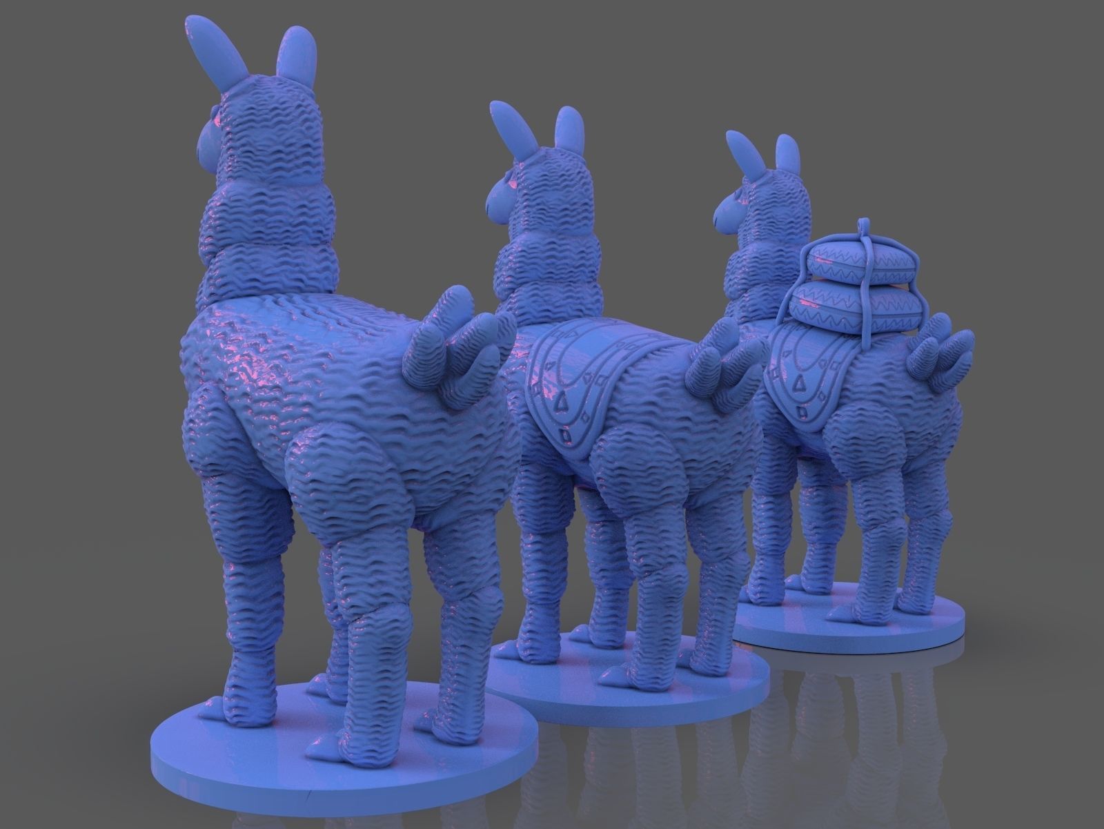 Stylized Llama 3 Versions 3D print model_2
