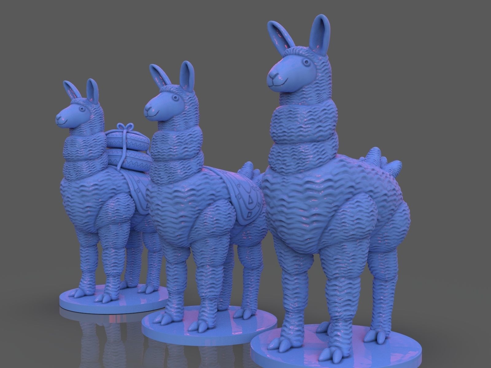Stylized Llama 3 Versions 3D print model_5