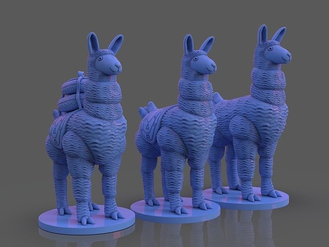 Stylized Llama 3 Versions 3D print model