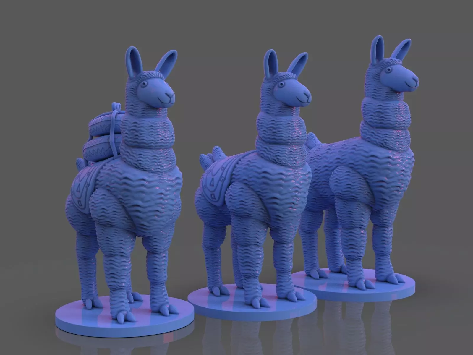 Stylized Llama 3 Versions 3D print model_0