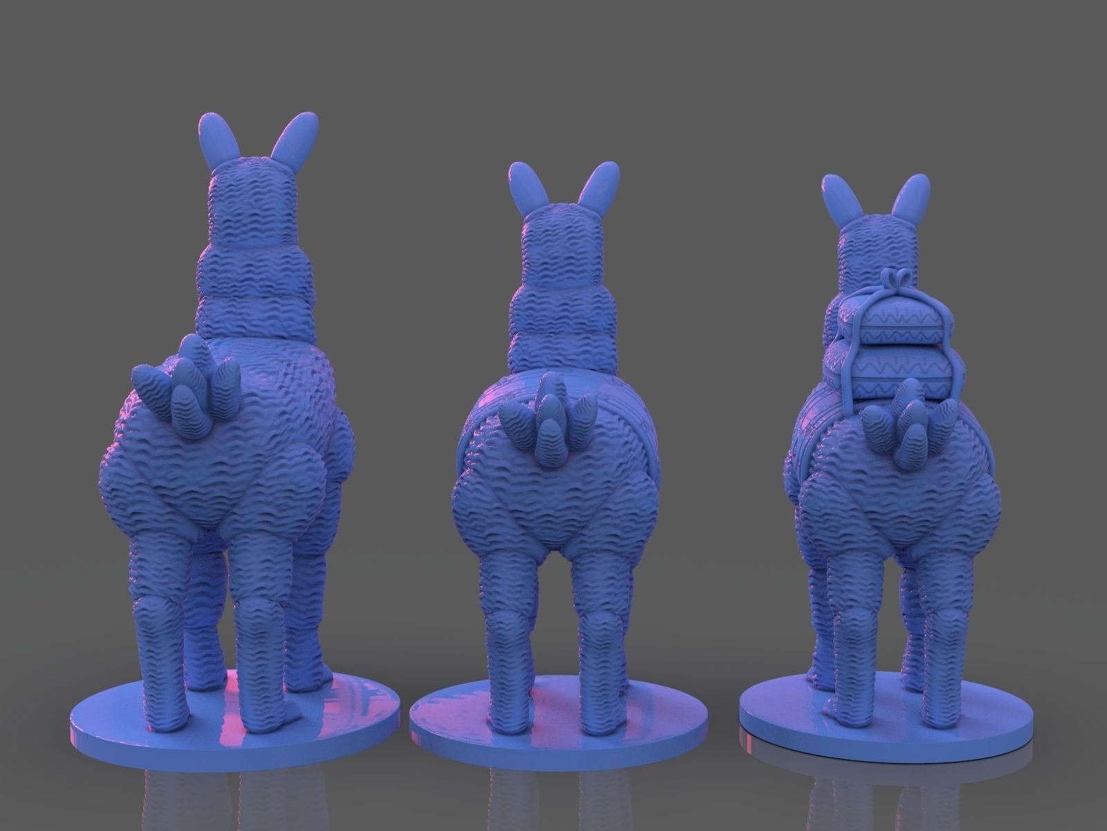 Stylized Llama 3 Versions 3D print model_6