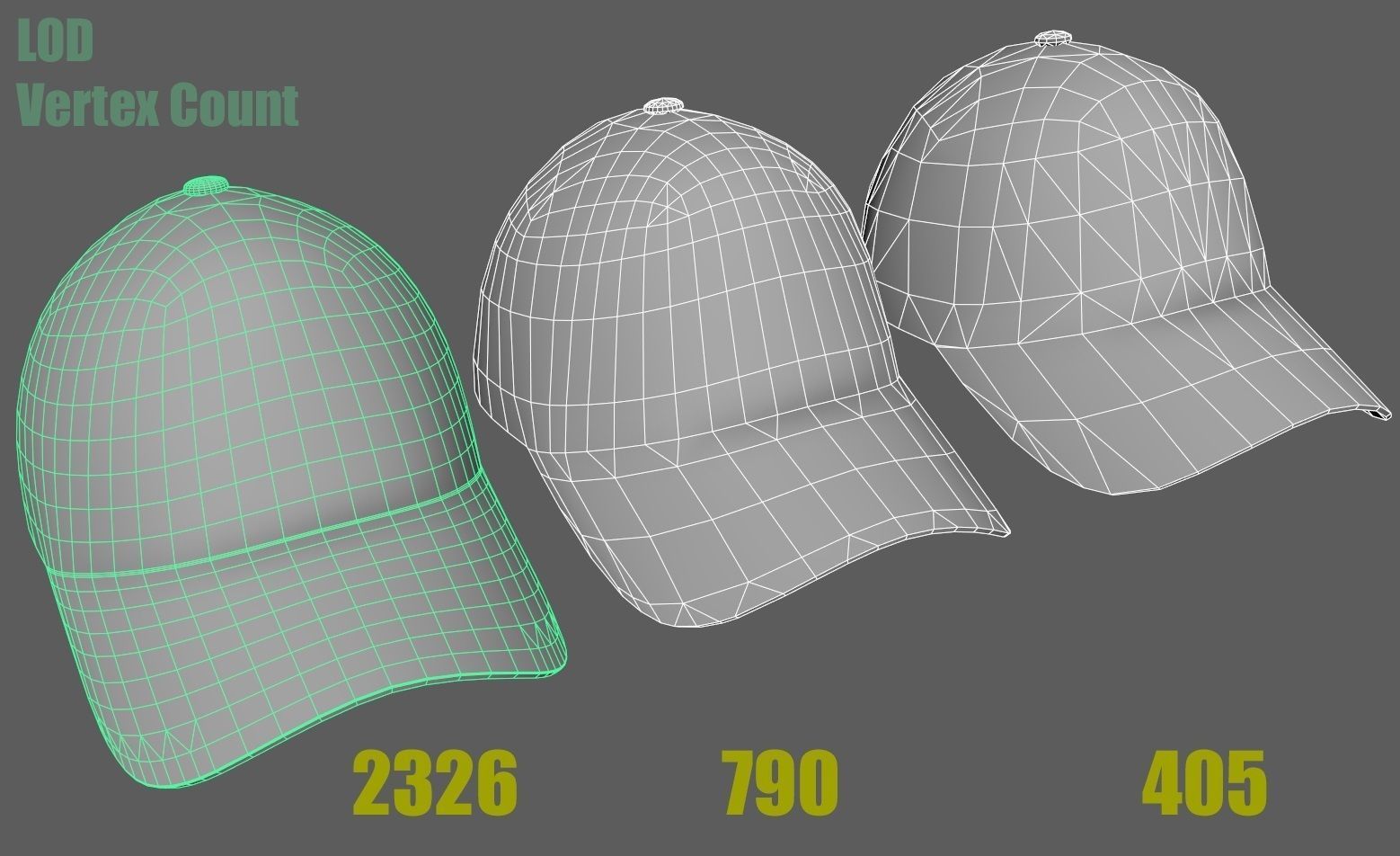 Baseball cap  - PBR Low-poly 3D model_16