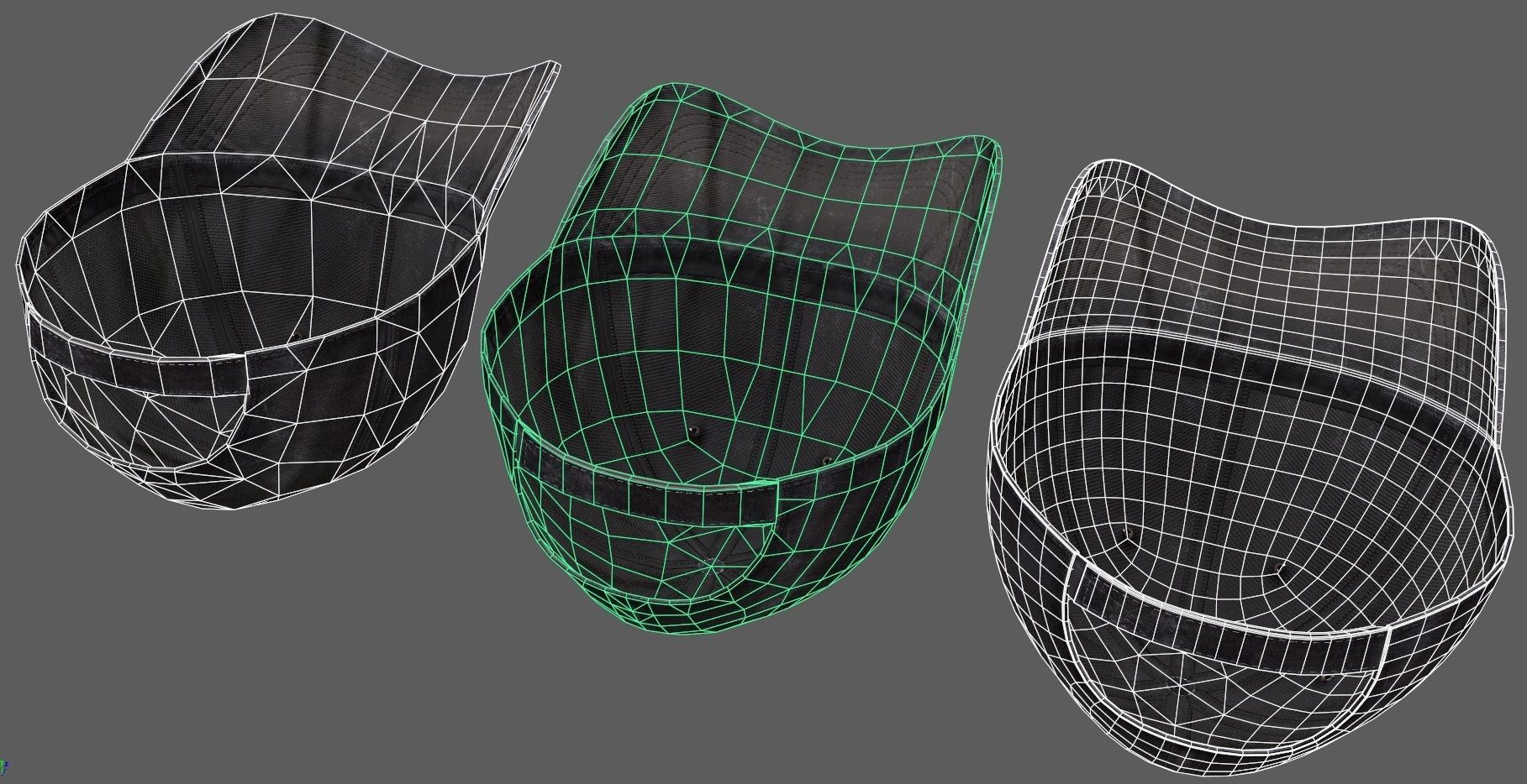 Baseball cap  - PBR Low-poly 3D model_4